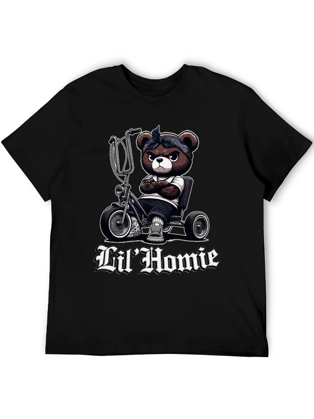 Lil Homie Bear on Trike Graphic Tee