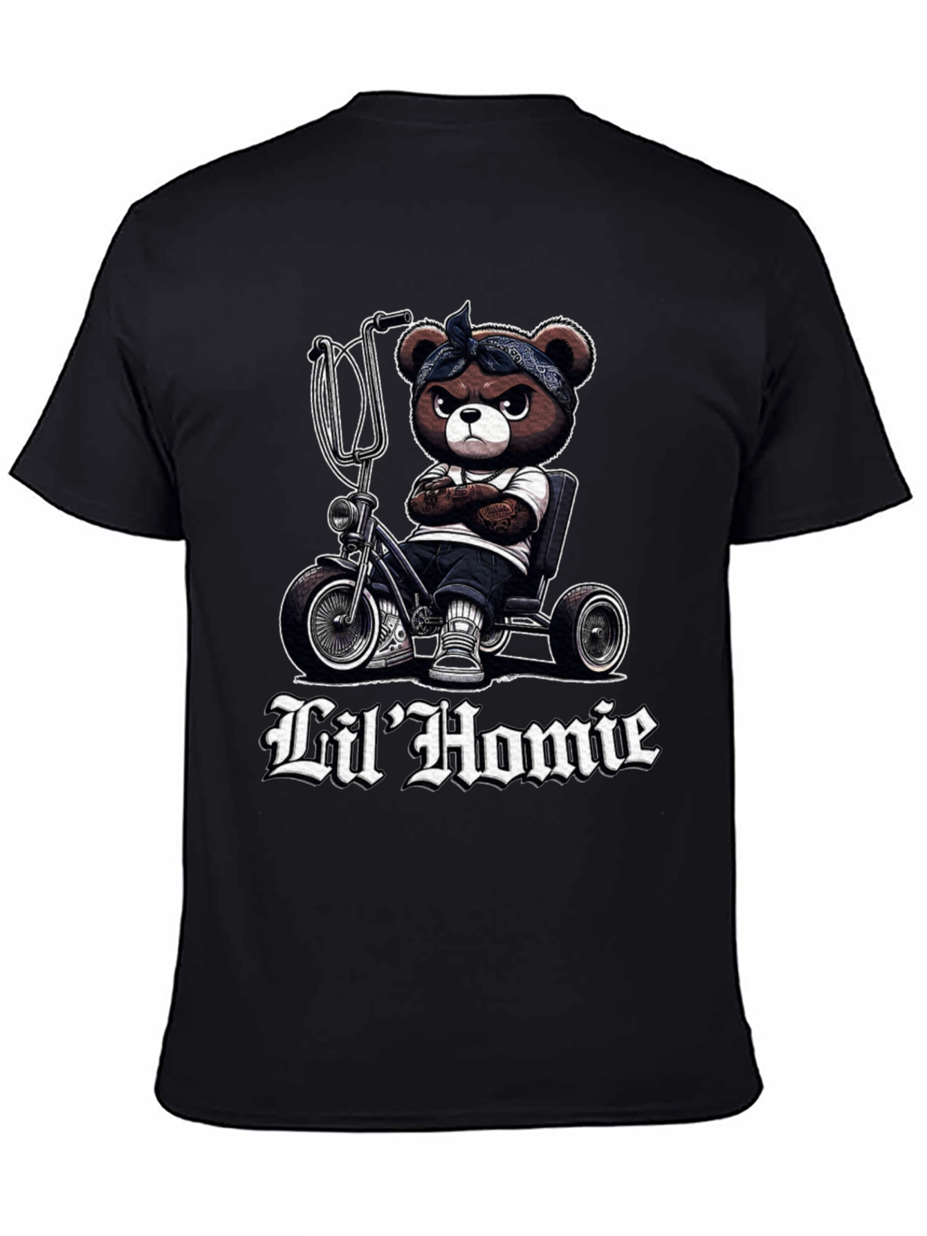 Lil Homie Bear on Trike Graphic Tee