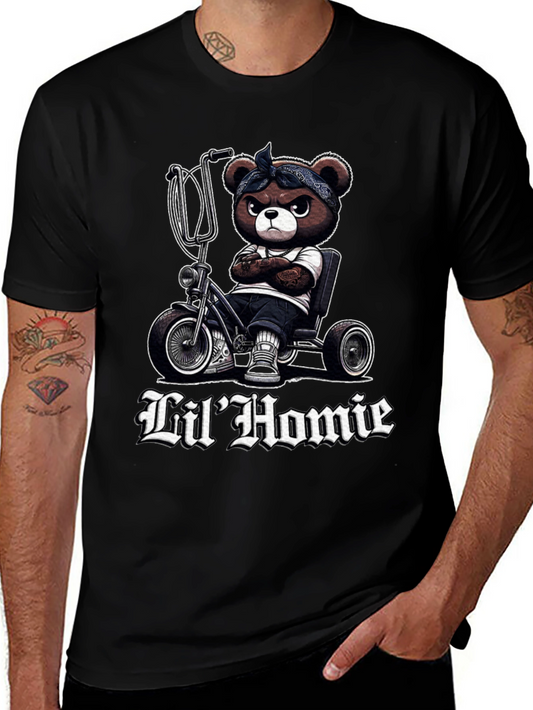 Lil Homie Bear on Trike Graphic Tee