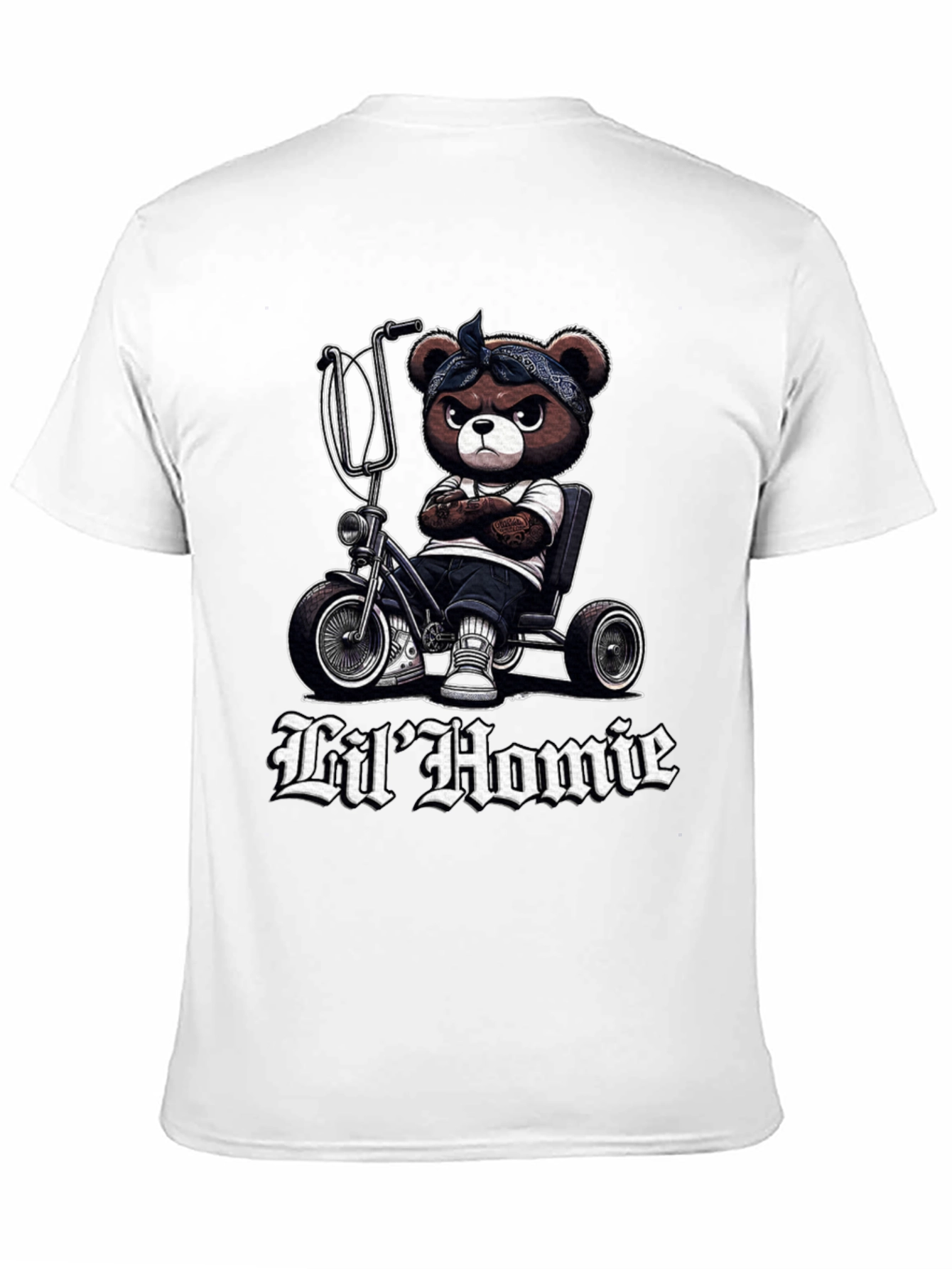 Lil Homie Bear on Trike Graphic Tee