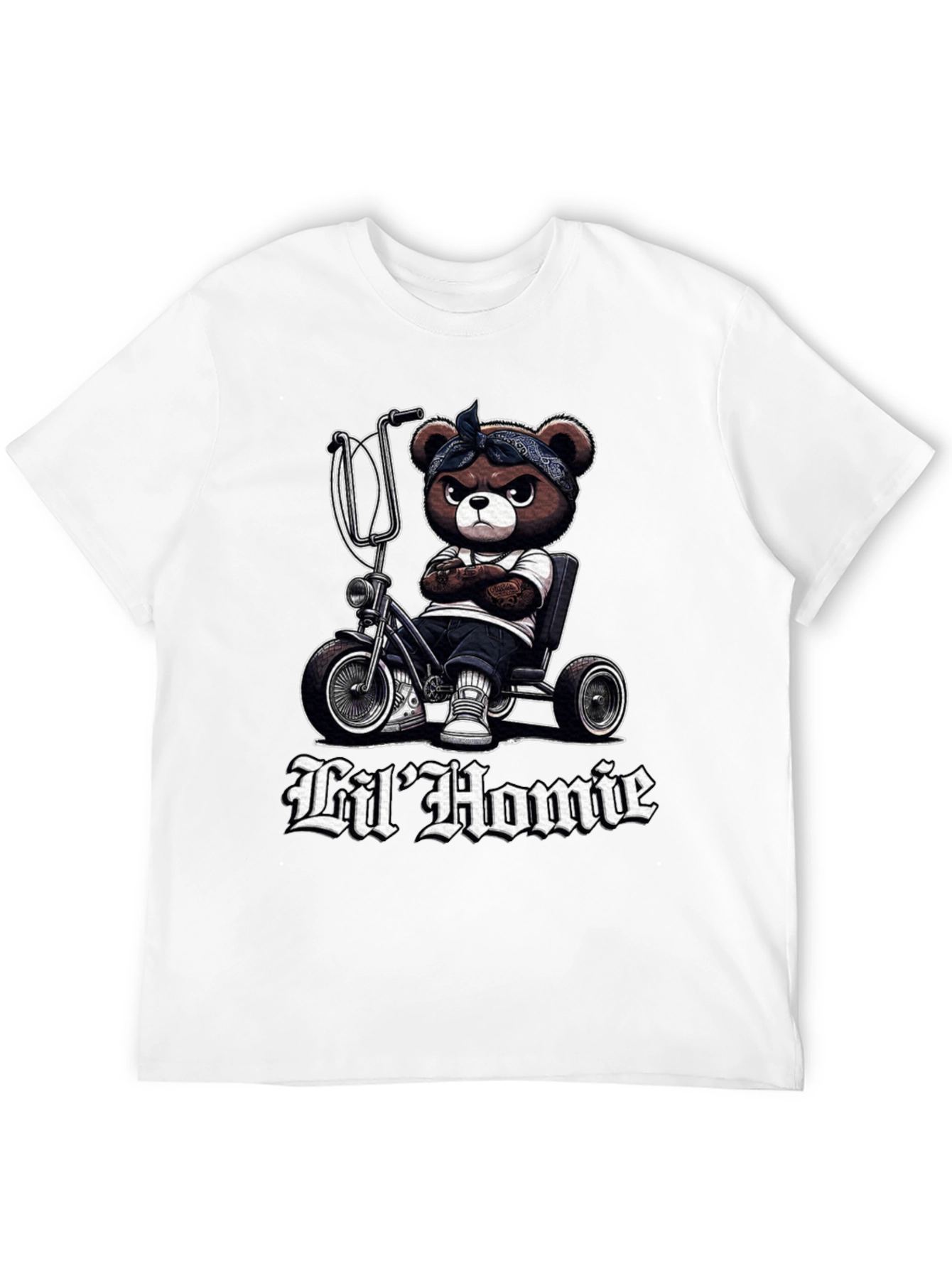 Lil Homie Bear on Trike Graphic Tee