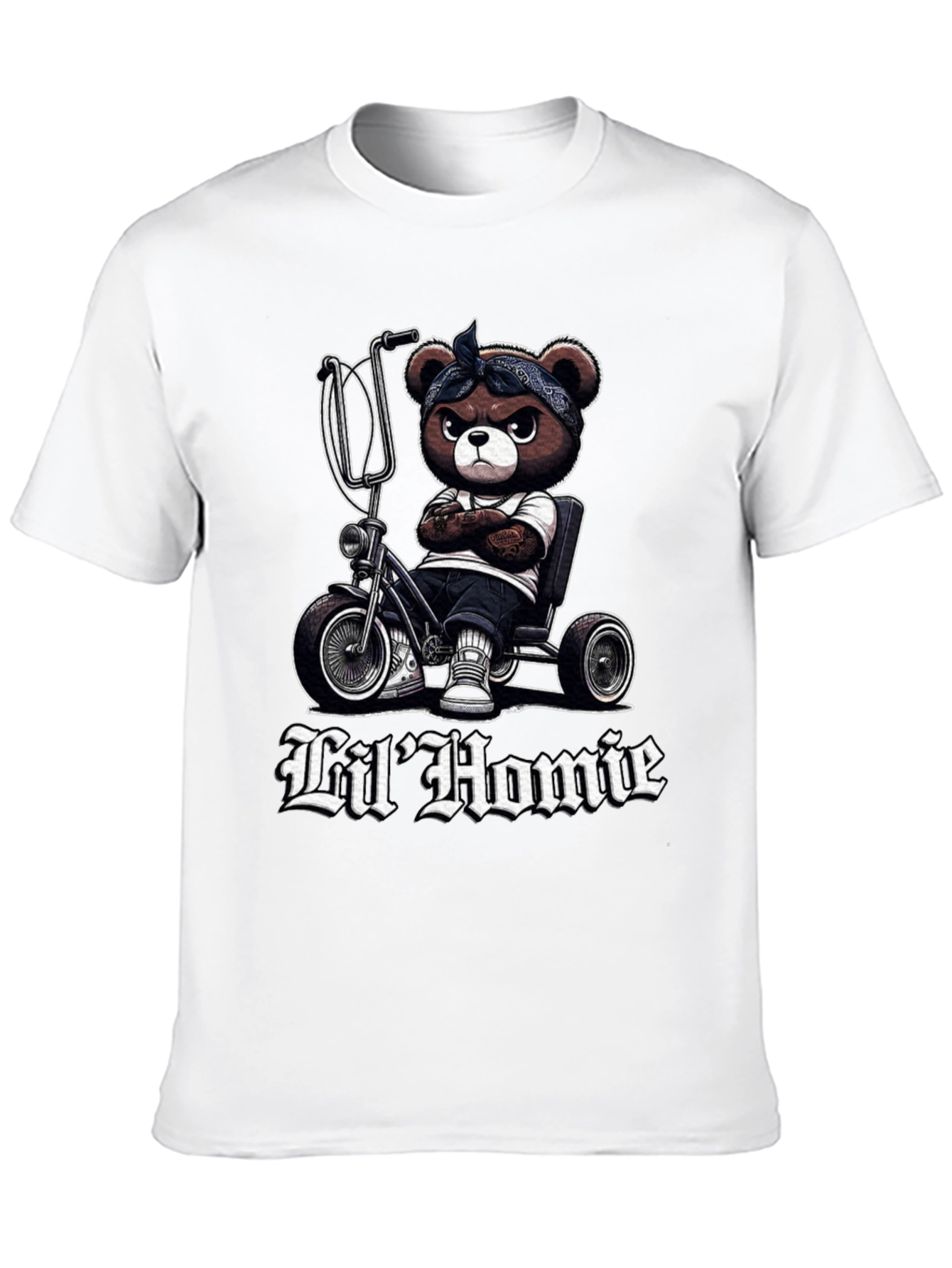 Lil Homie Bear on Trike Graphic Tee