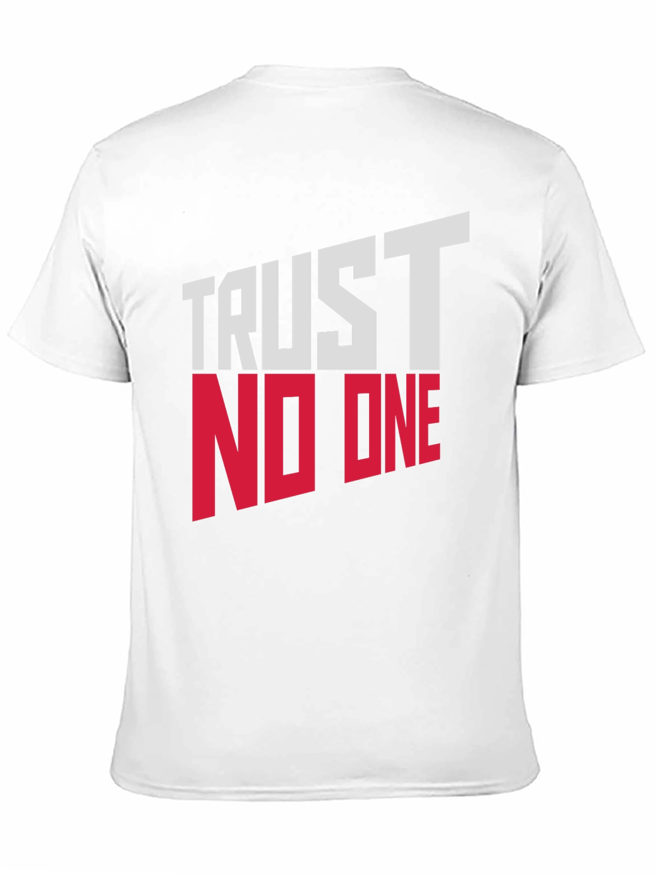 Trust No One Graphic Print Black T-Shirt