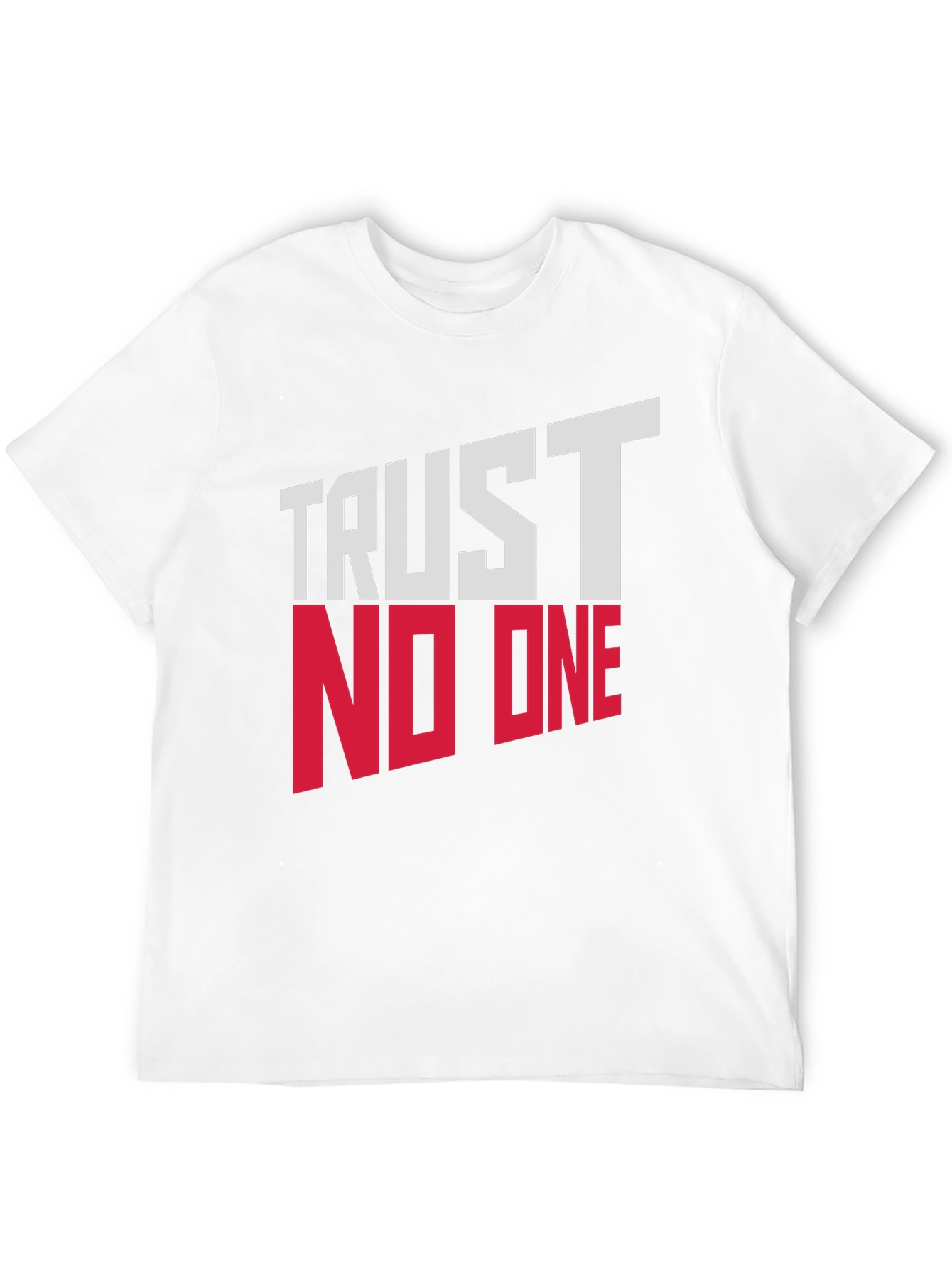Trust No One Graphic Print Black T-Shirt