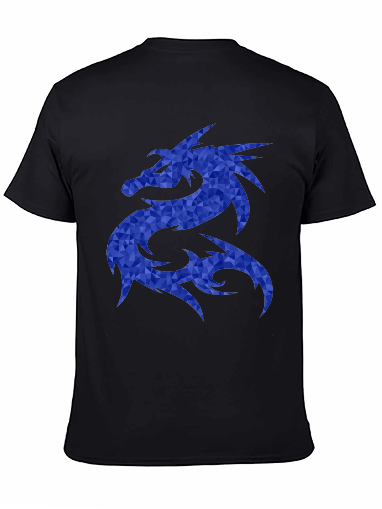 Geometric Dragon T-Shirt - Cool Blue Design