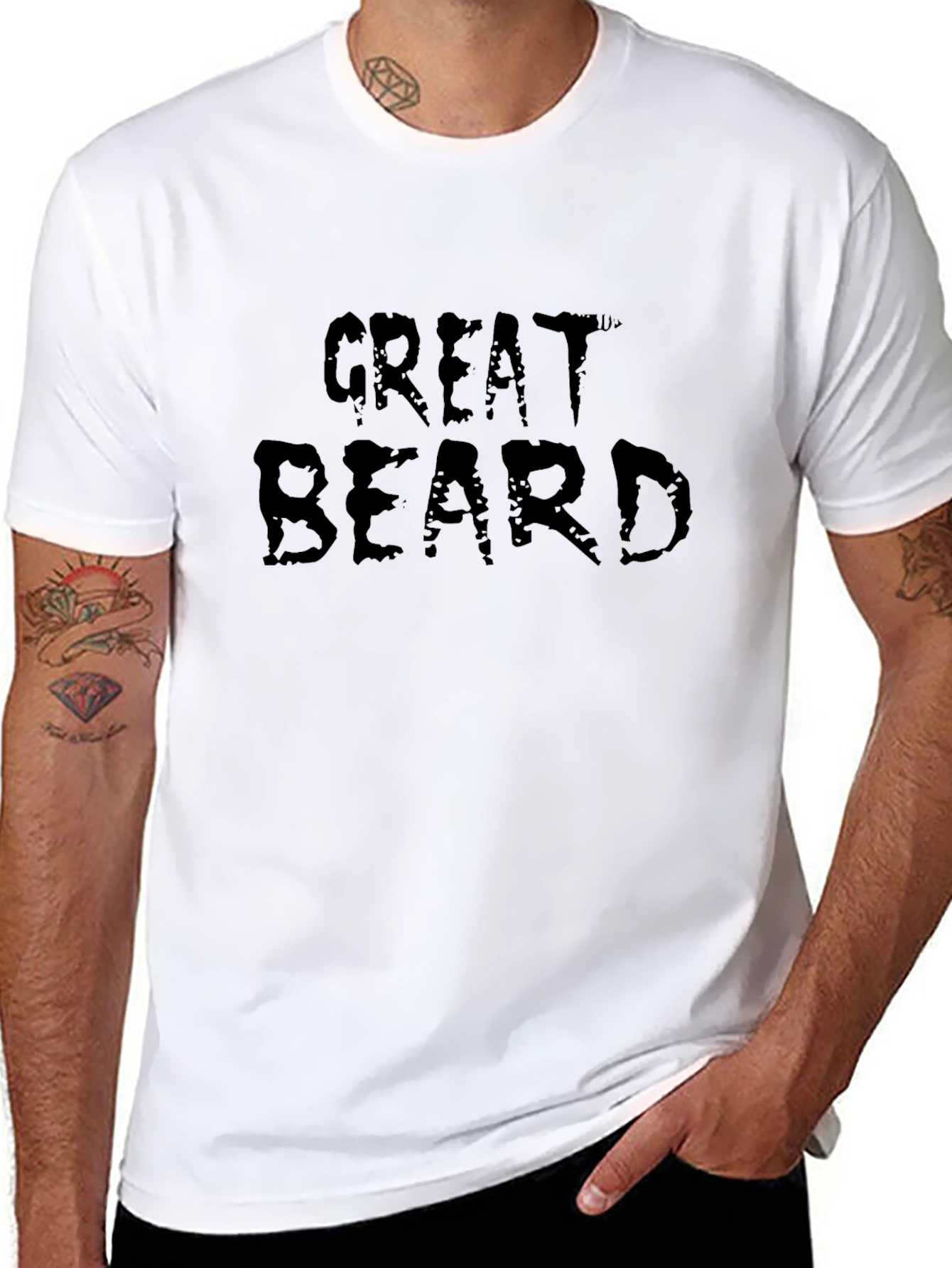 Great Beard Black Graphic Tee - Mens