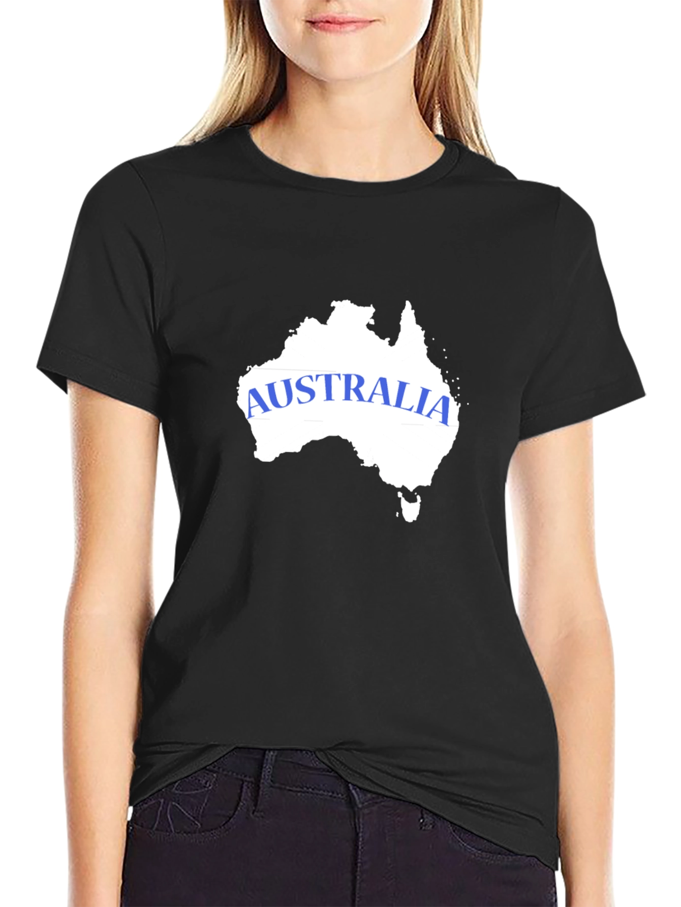 Australia Map T-Shirt - Black Graphic Tee