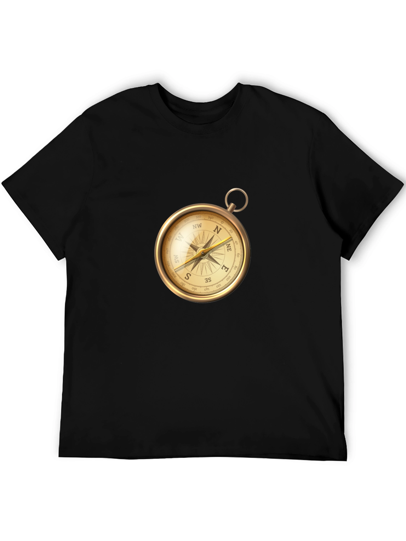 Compass Graphic Black T-Shirt - Explore in Style