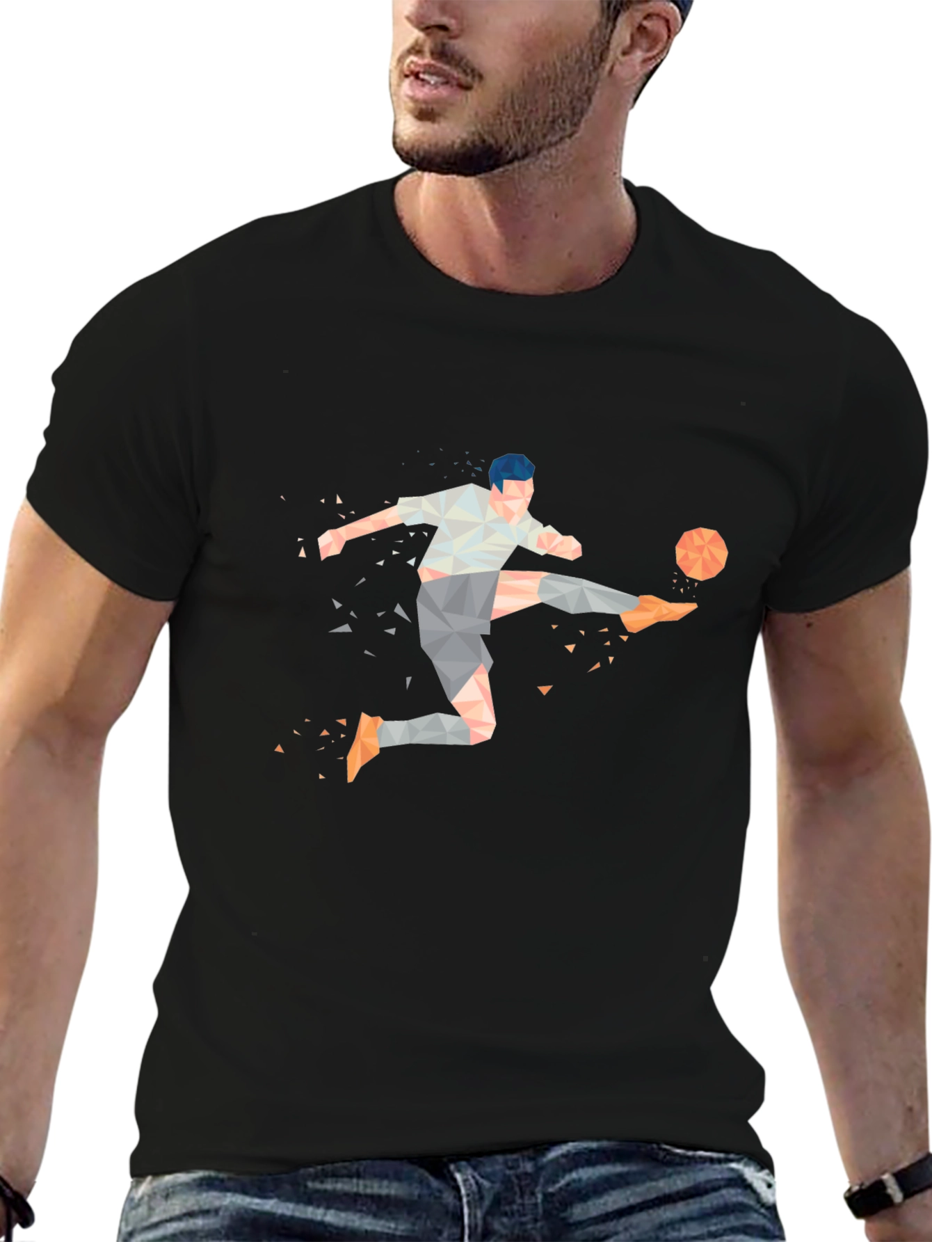 Geometric Soccer Kick T-Shirt
