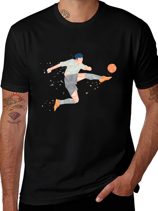Geometric Soccer Kick T-Shirt