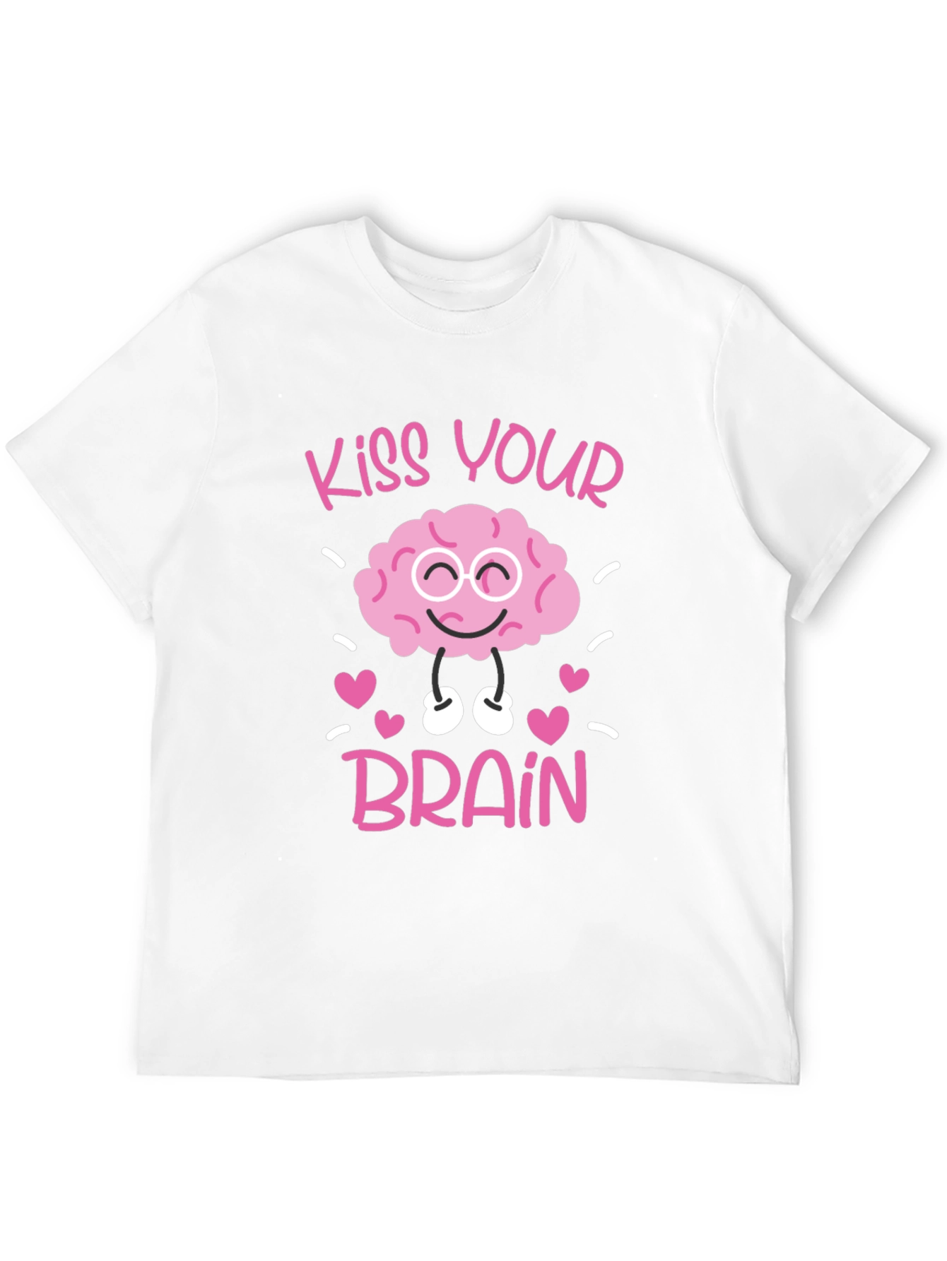 Kiss Your Brain Graphic Tee - Black Cotton Shirt