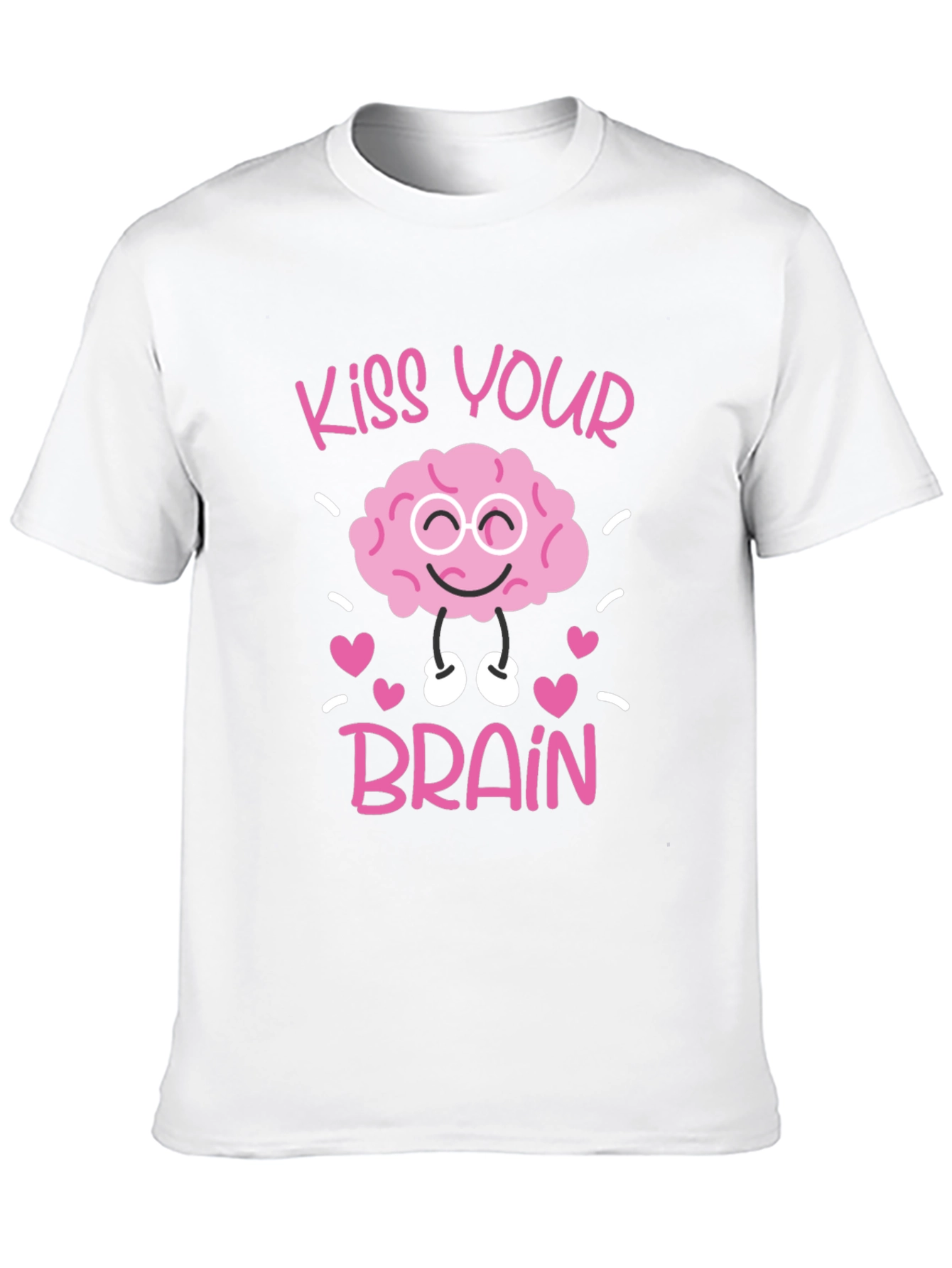 Kiss Your Brain Graphic Tee - Black Cotton Shirt