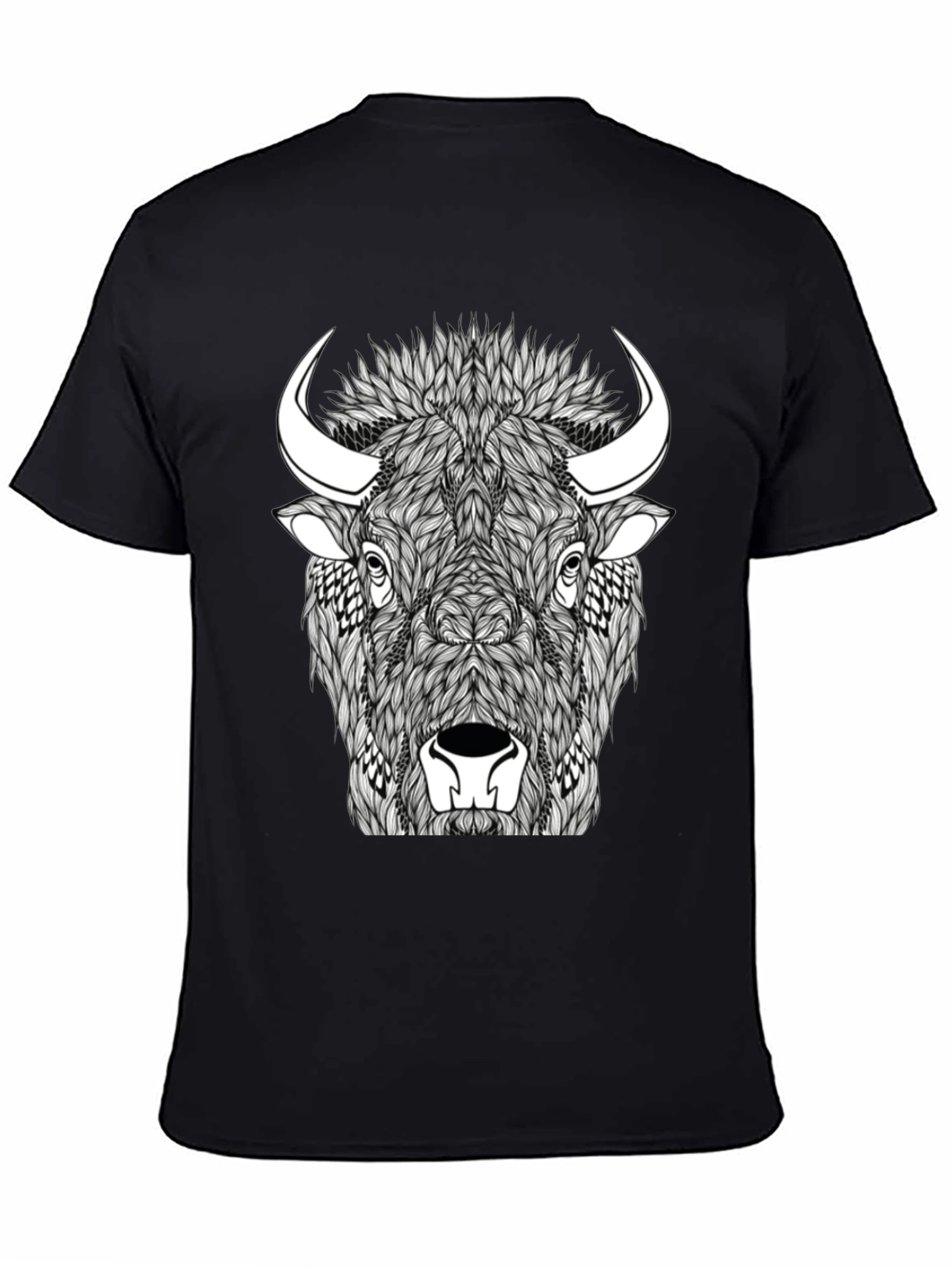 Buffalo Graphic Tee - Black Cotton Blend