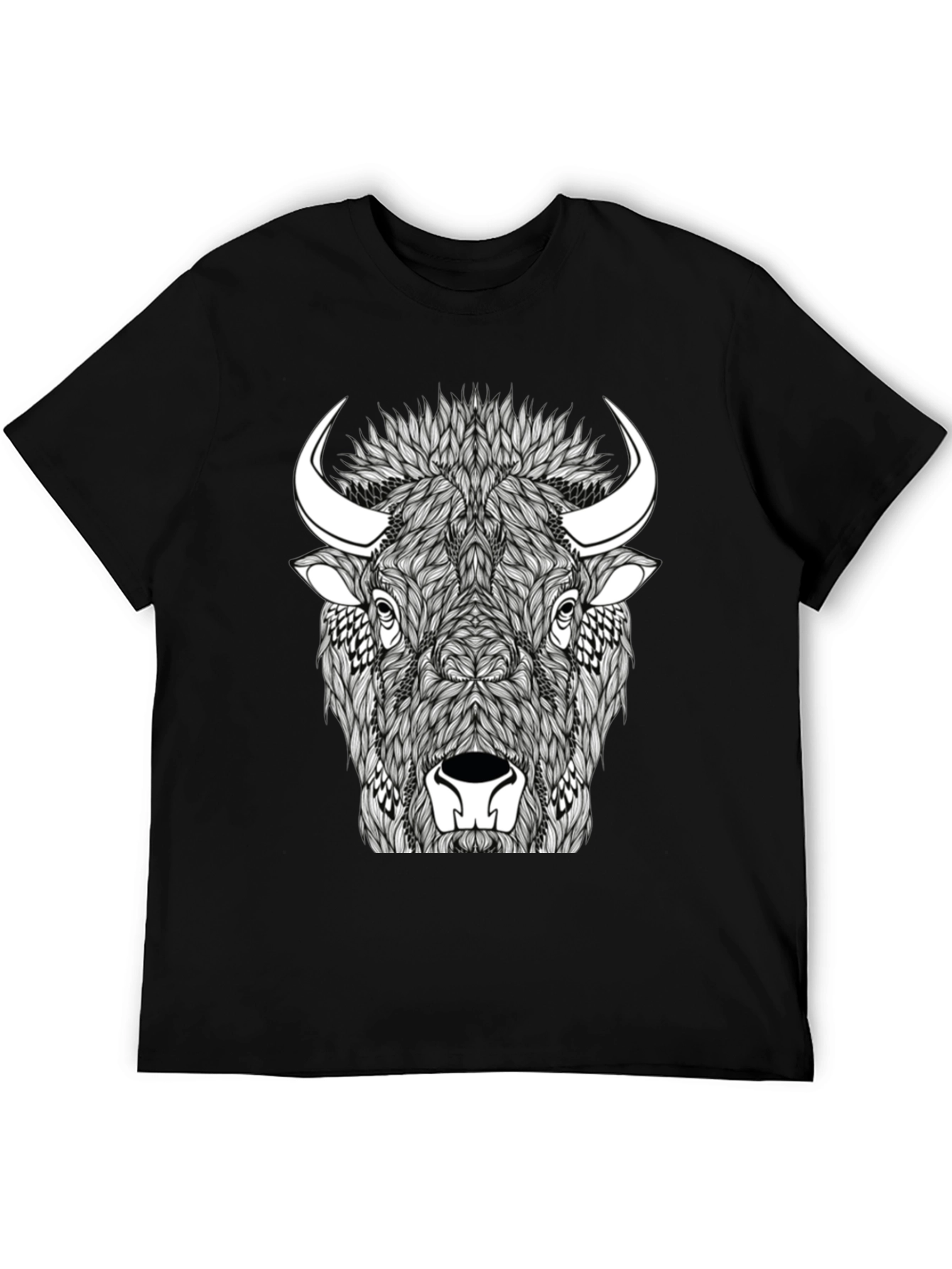 Buffalo Graphic Tee - Black Cotton Blend
