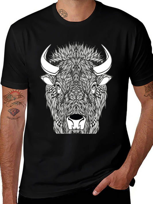 Buffalo Graphic Tee - Black Cotton Blend