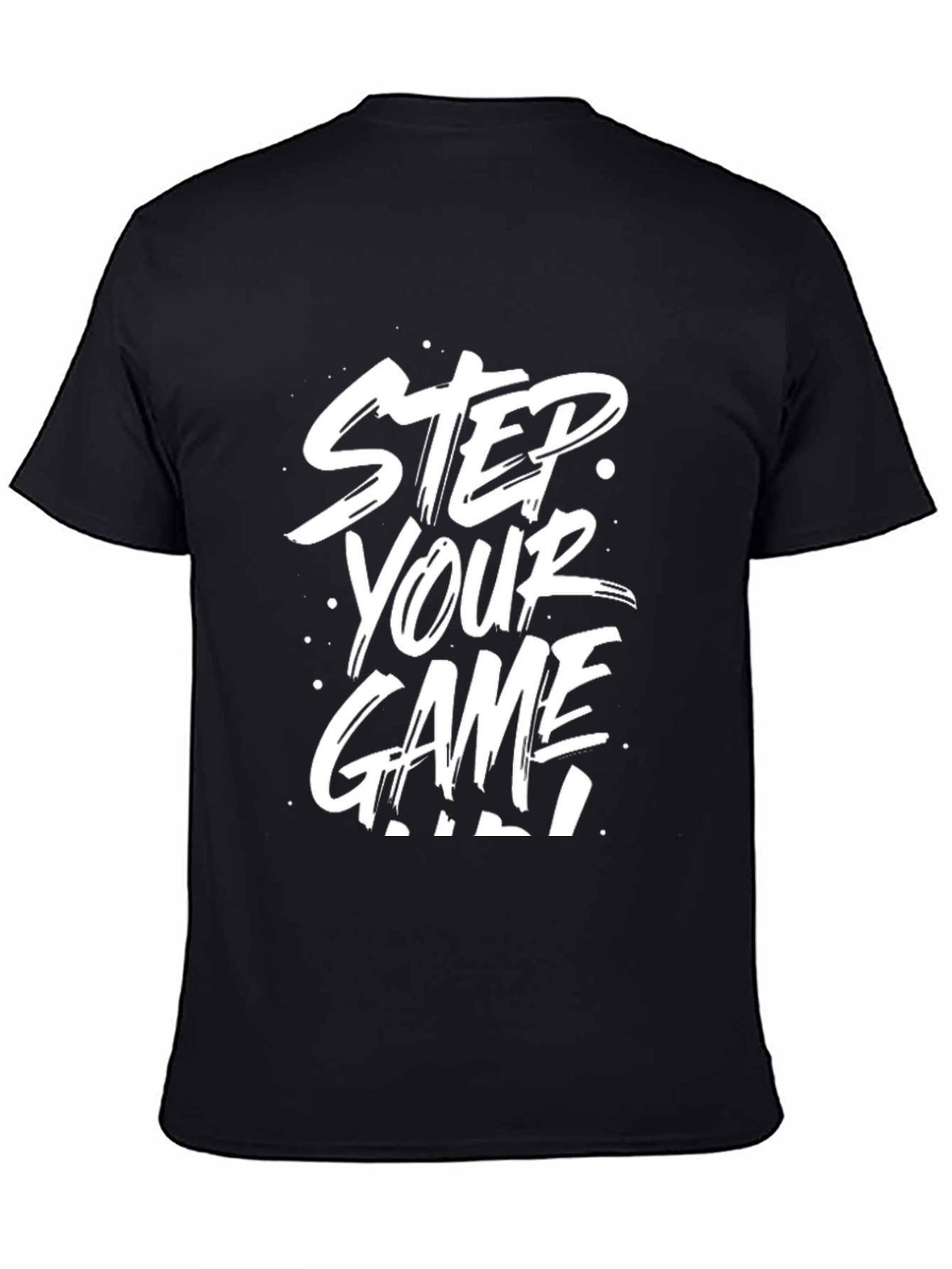 Step Your Game Up Graphic T-Shirt - Black