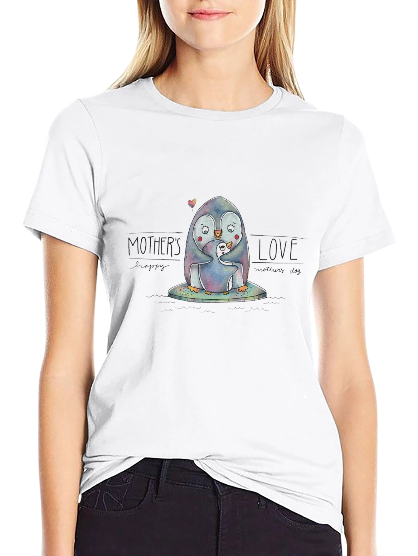 Mothers Love Penguin Graphic Tee