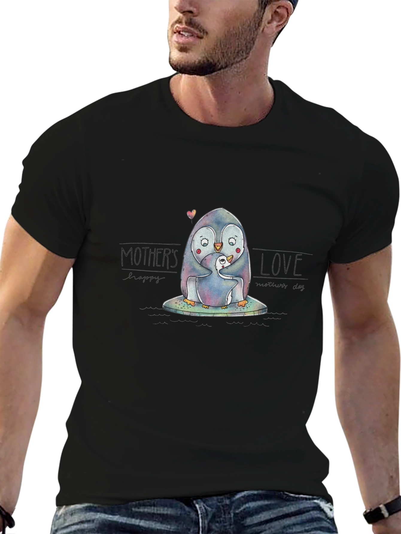 Mothers Love Penguin Graphic Tee