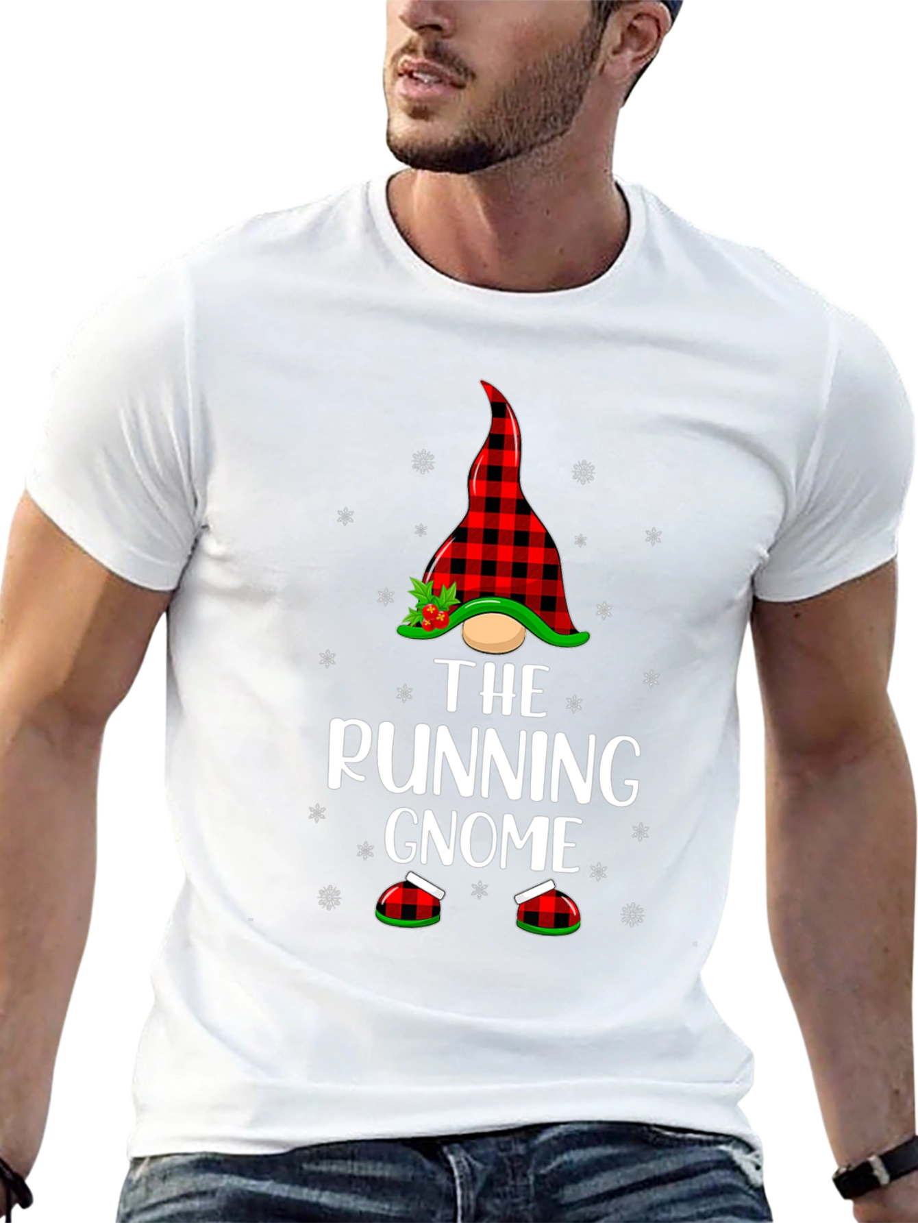 The Running Gnome Christmas Graphic Tee