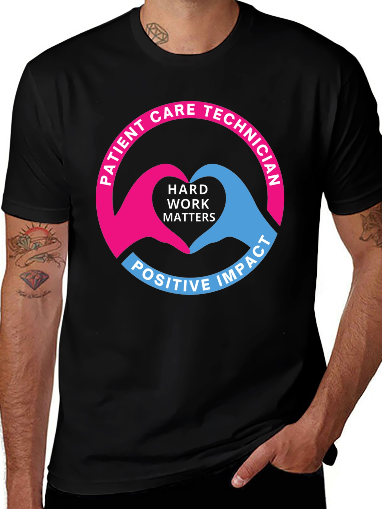 Patient Care Technician Heart Hands T-Shirt
