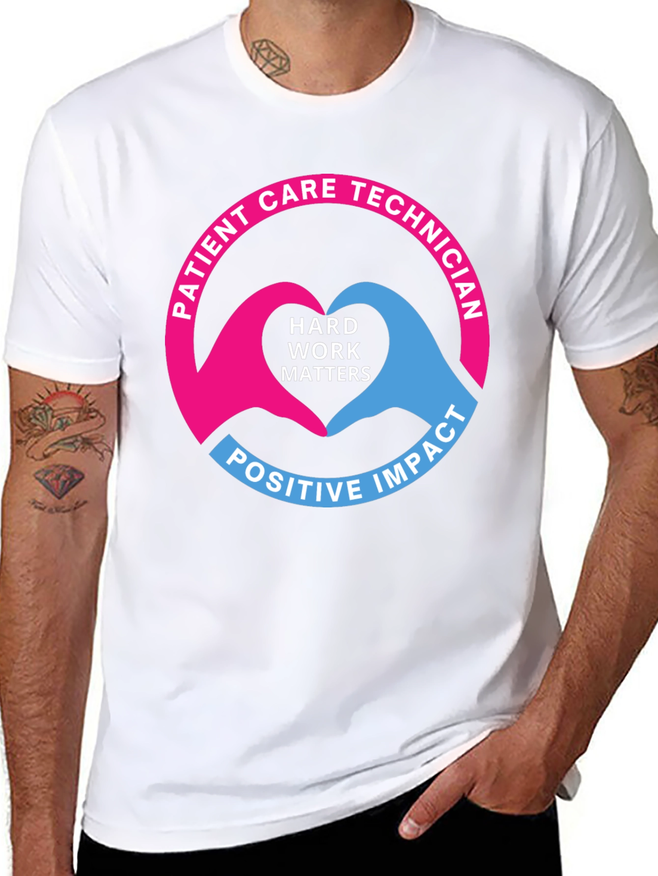 Patient Care Technician Heart Hands T-Shirt