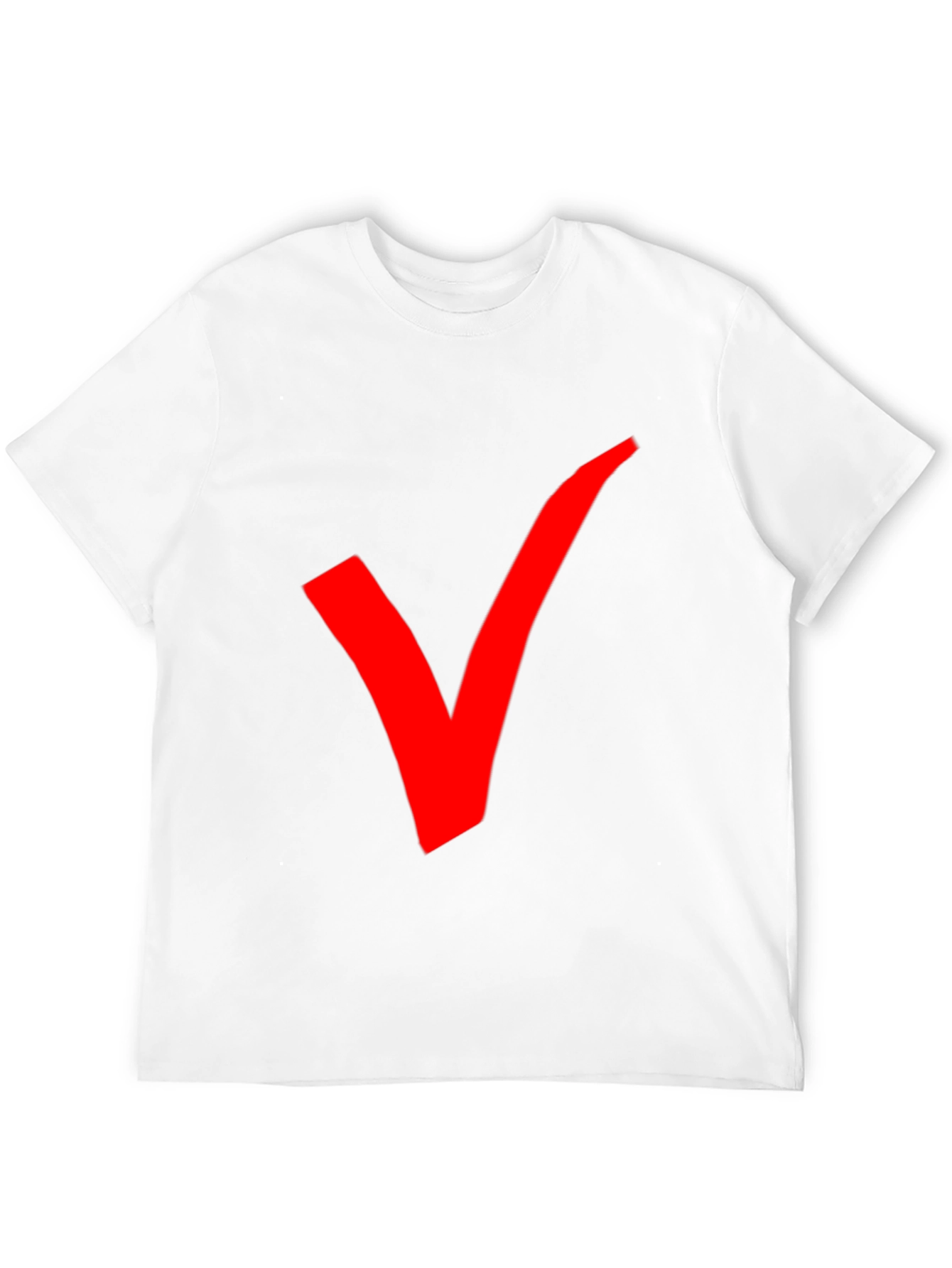 Bold Red Checkmark Black T-Shirt