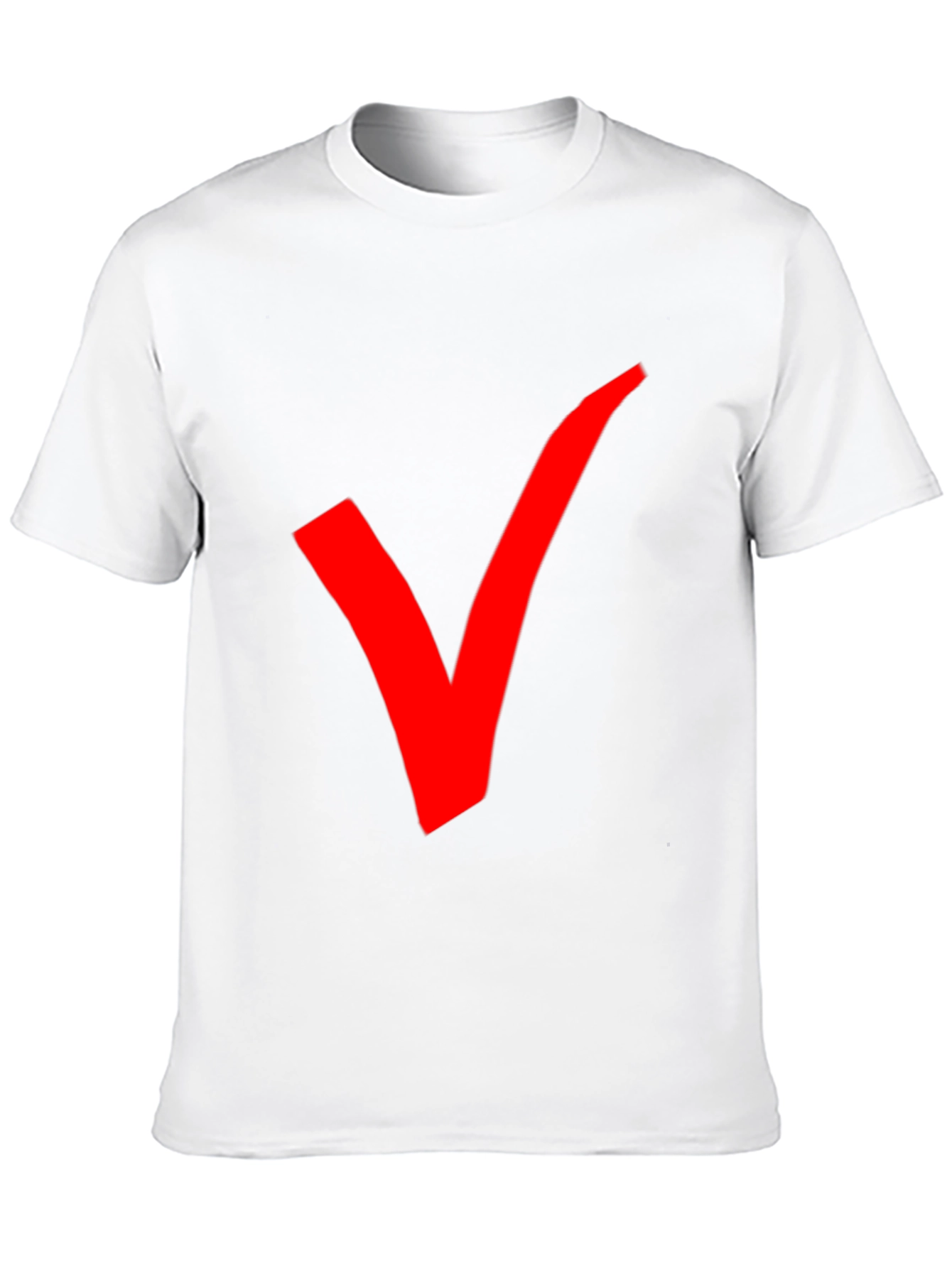 Bold Red Checkmark Black T-Shirt