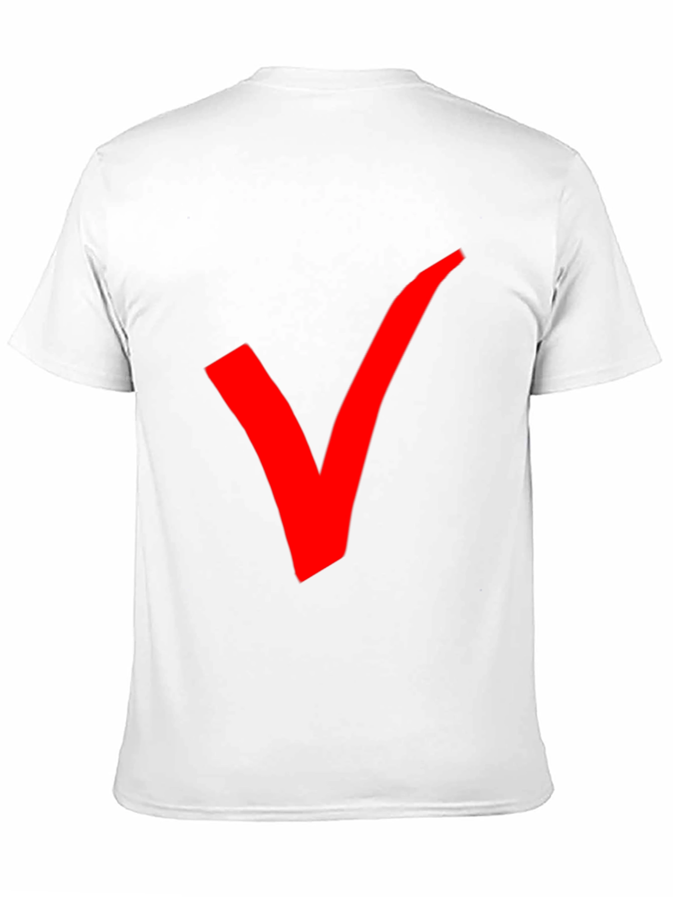 Bold Red Checkmark Black T-Shirt