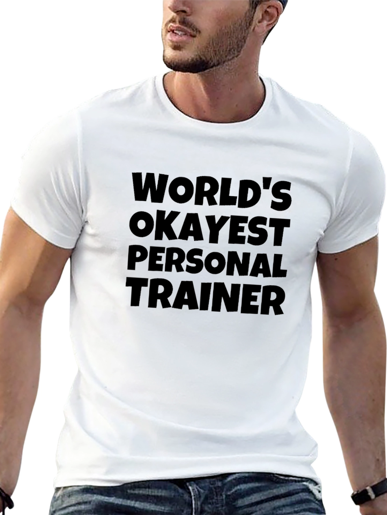 Okayest Personal Trainer T-Shirt - Funny Workout Tee