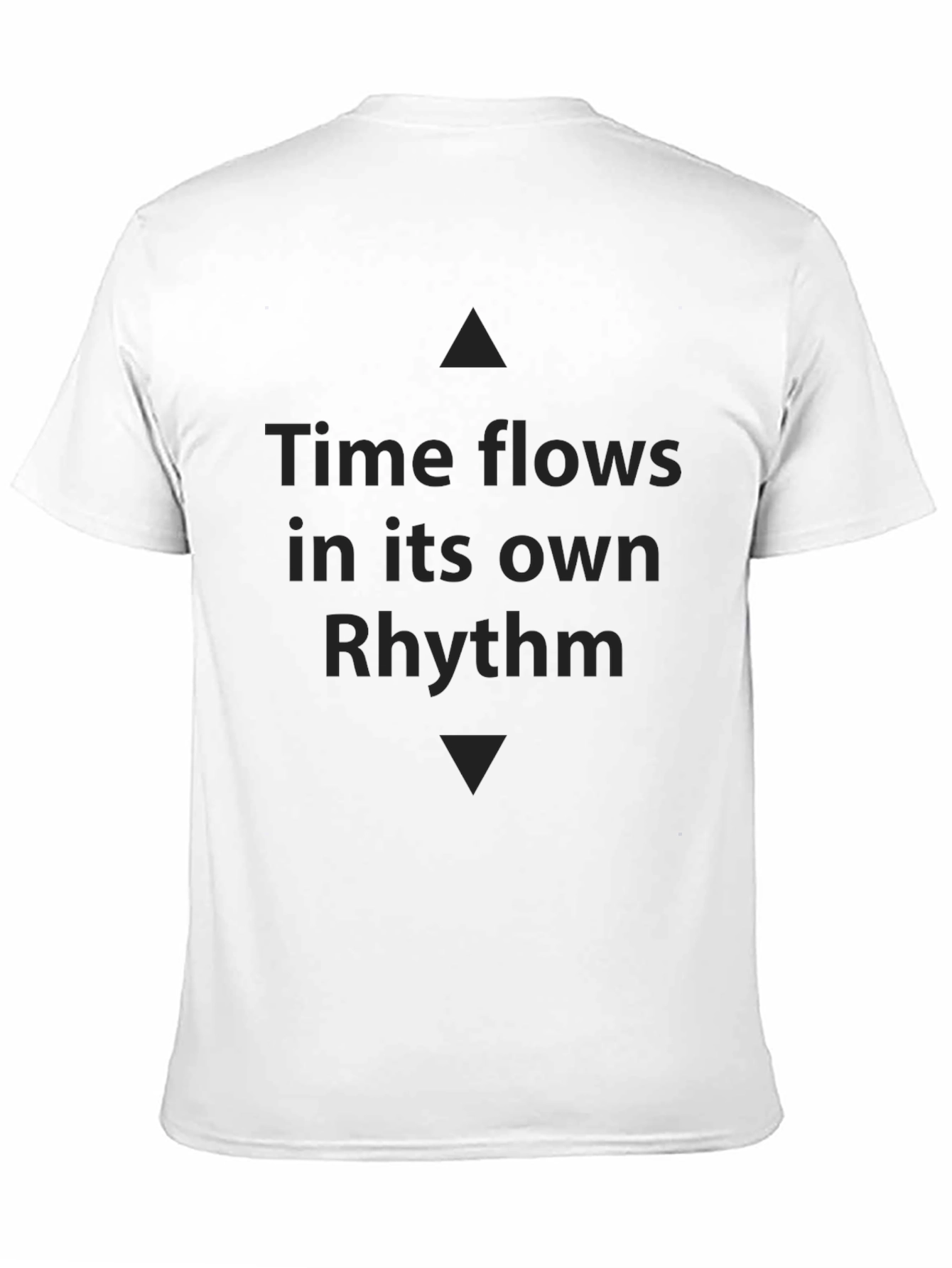 Time Flows Own Rhythm Black Graphic Tee Shirt
