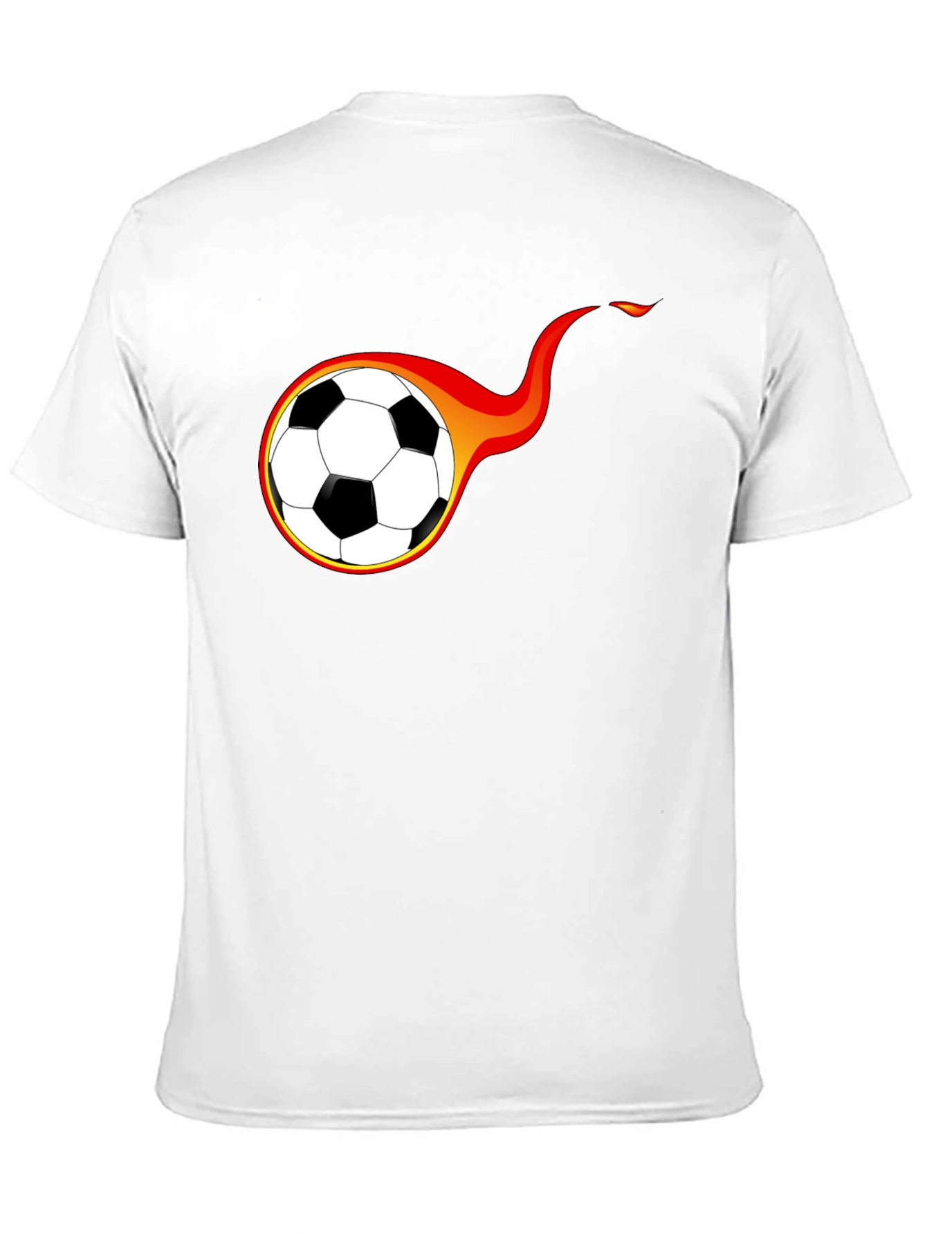 Fiery Soccer Ball Graphic T-Shirt - Black