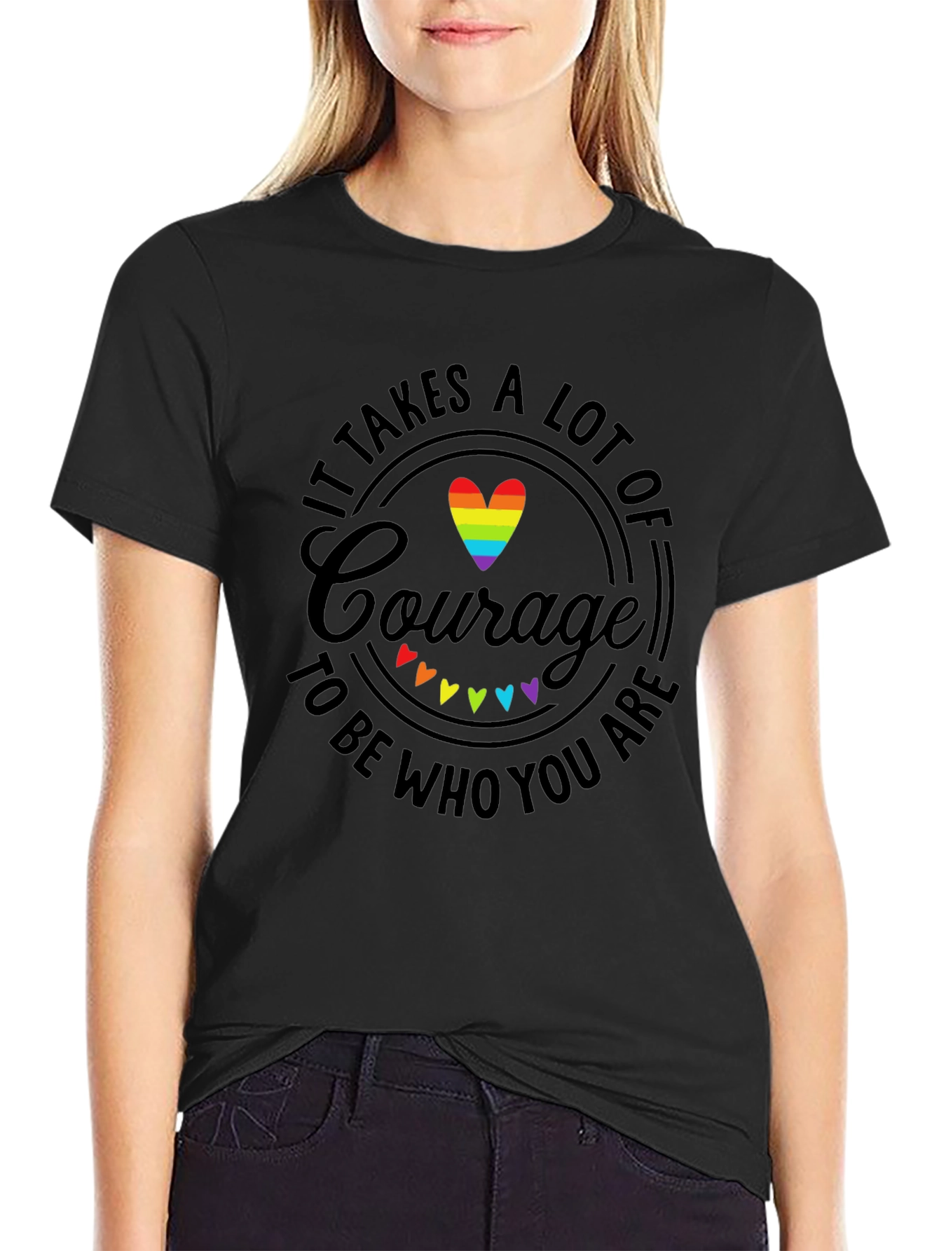 Courage LGBTQ Pride Graphic T-Shirt