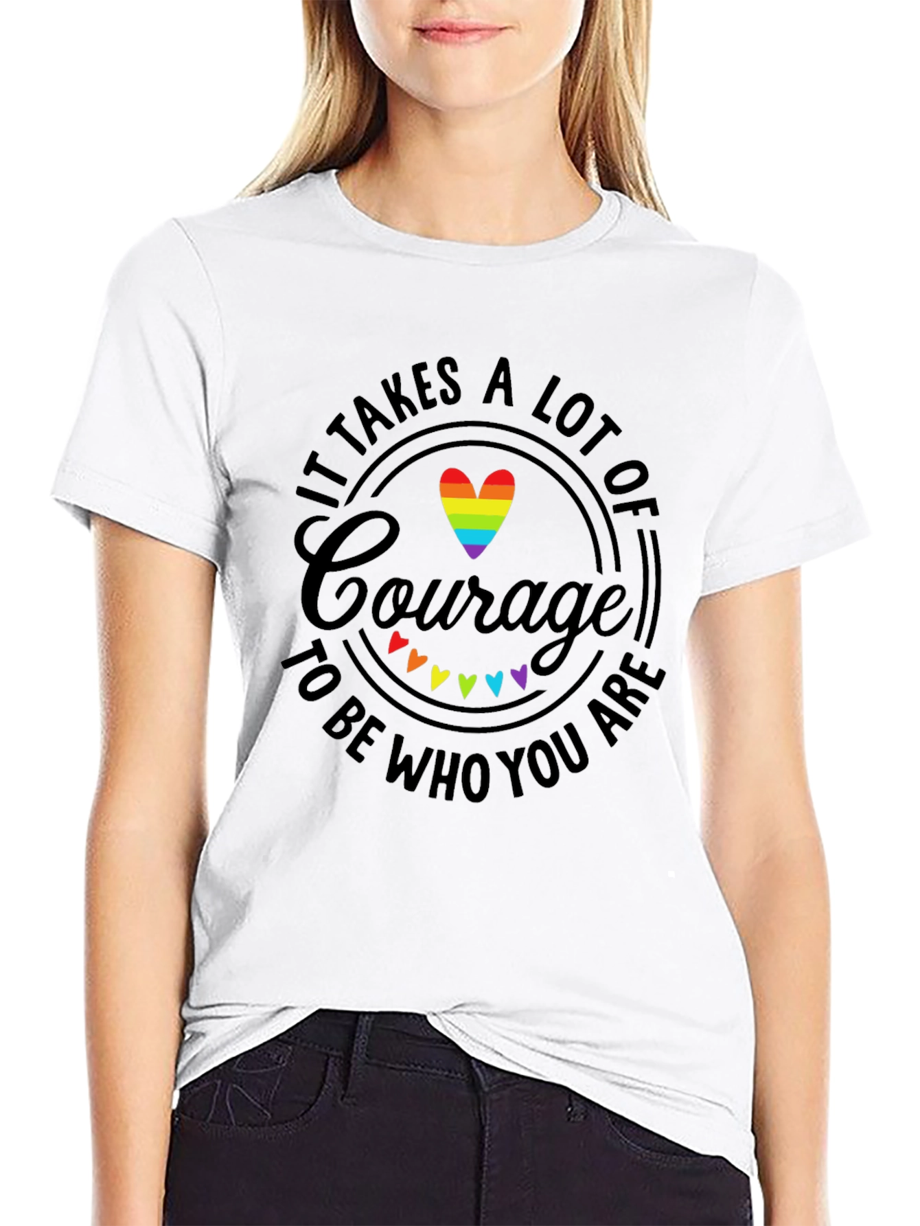 Courage LGBTQ Pride Graphic T-Shirt