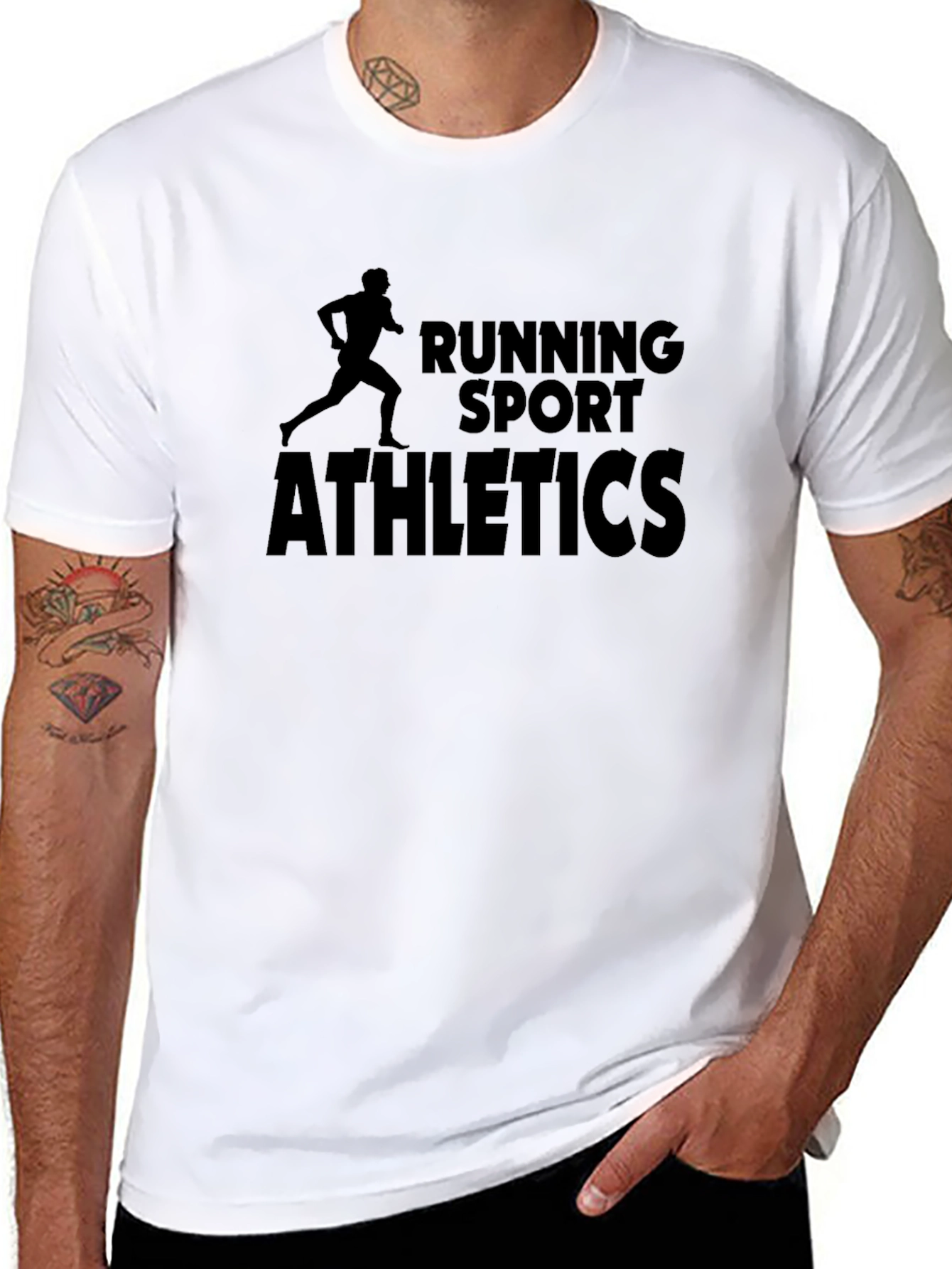 Running Sport Athletics Black T-Shirt