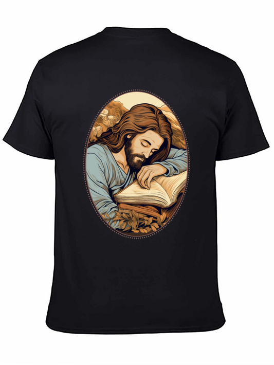 Jesus Sleeping Black T-Shirt