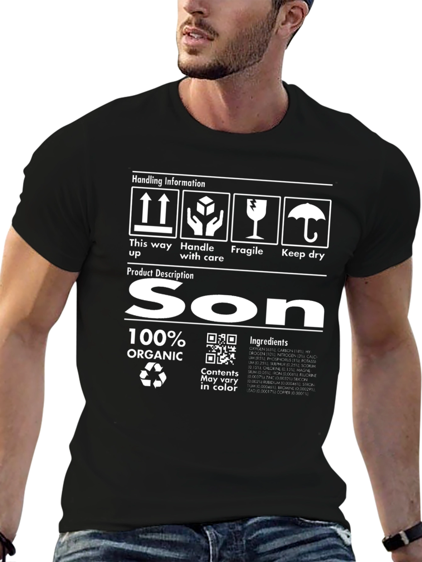 Son 100% Organic Label Graphic T-Shirt