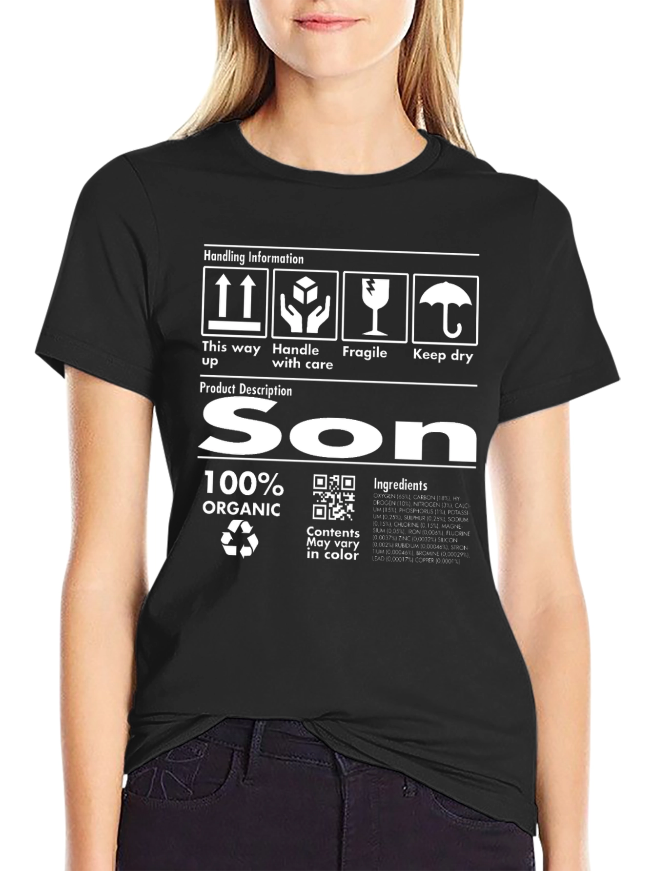 Son 100% Organic Label Graphic T-Shirt