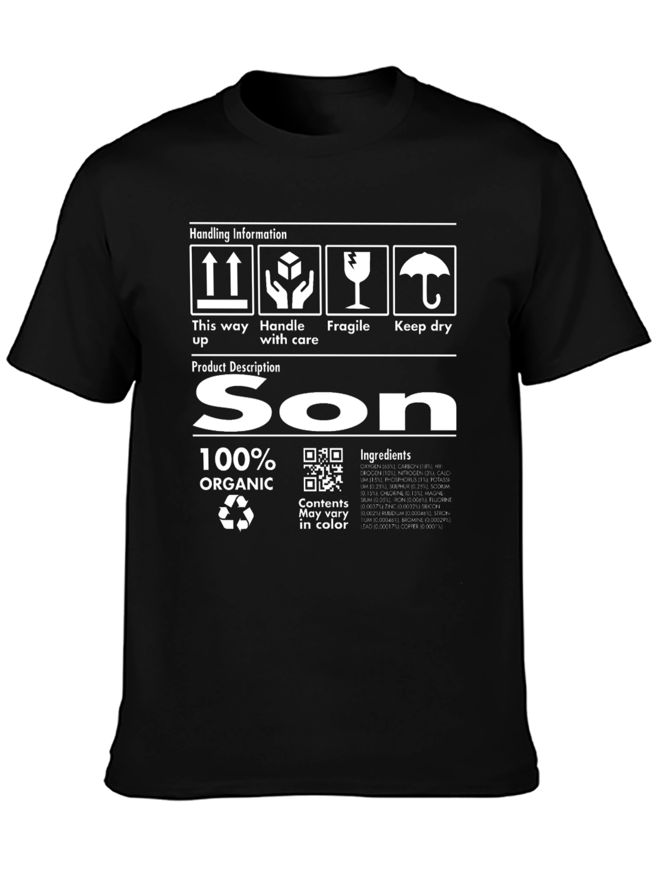 Son 100% Organic Label Graphic T-Shirt