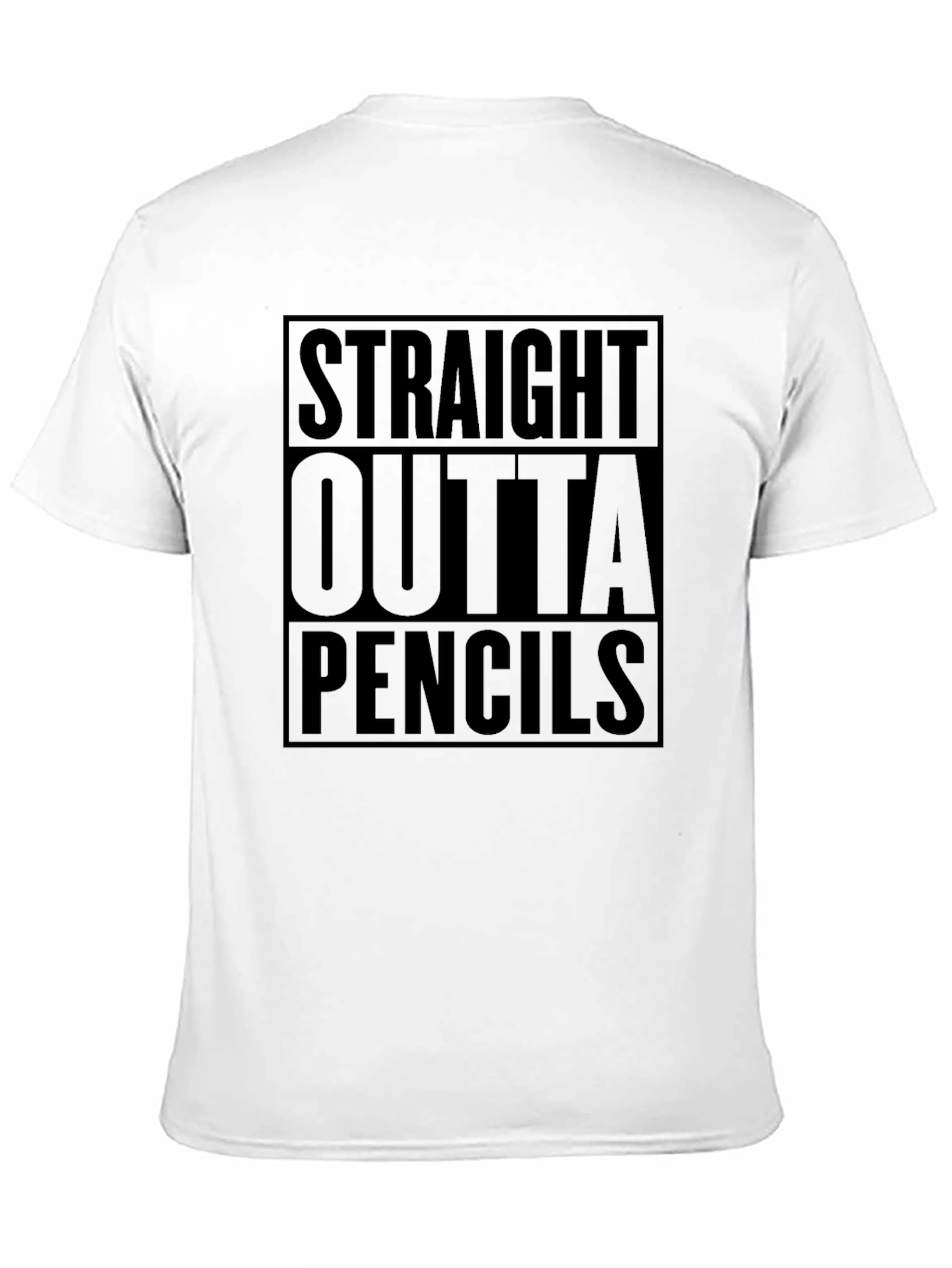 Straight Outta Pencils Graphic Tee - Black