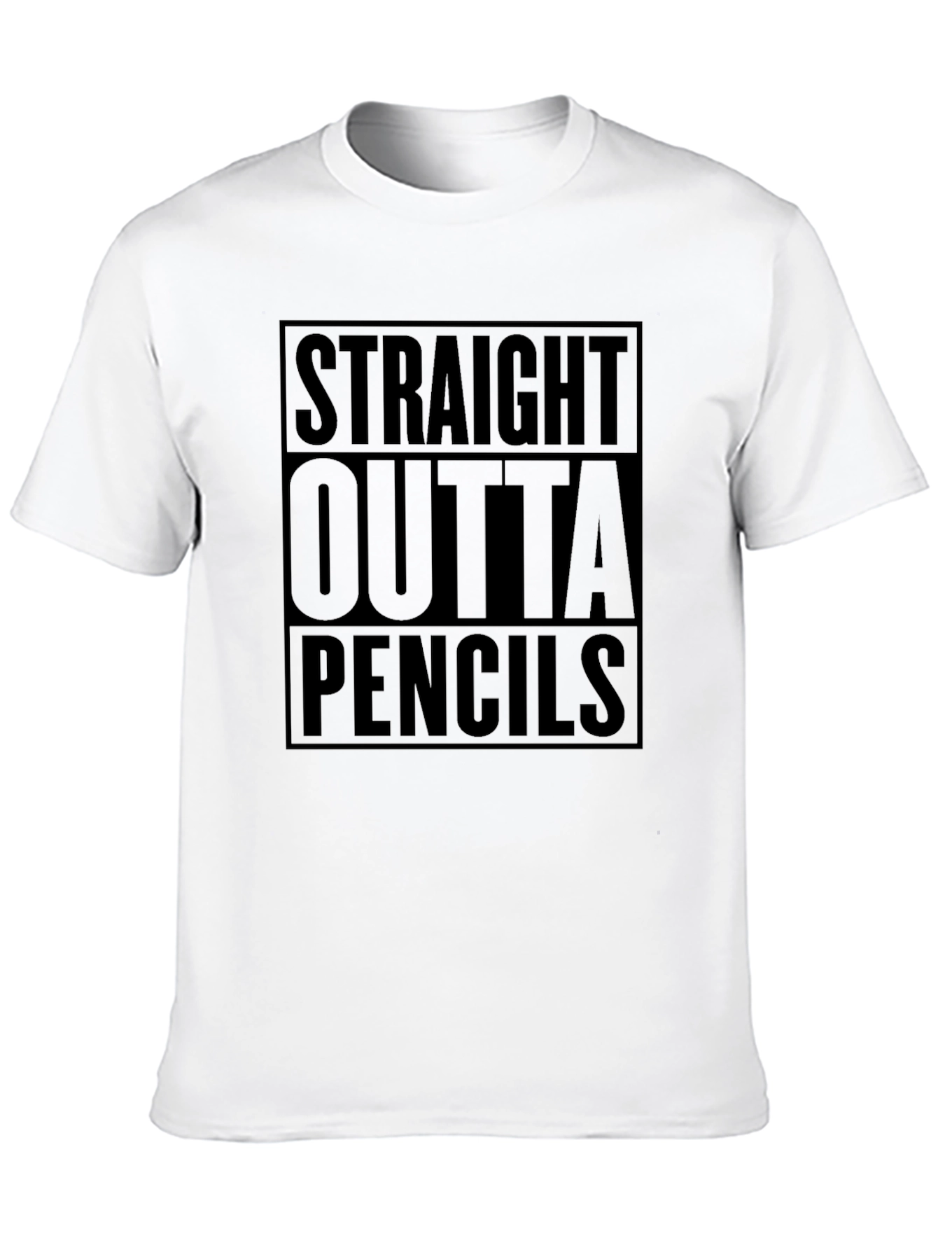 Straight Outta Pencils Graphic Tee - Black