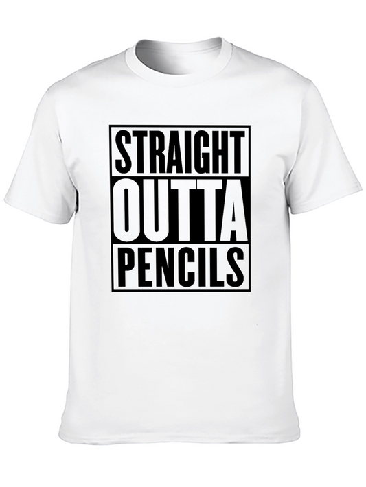Straight Outta Pencils Graphic Tee - Black