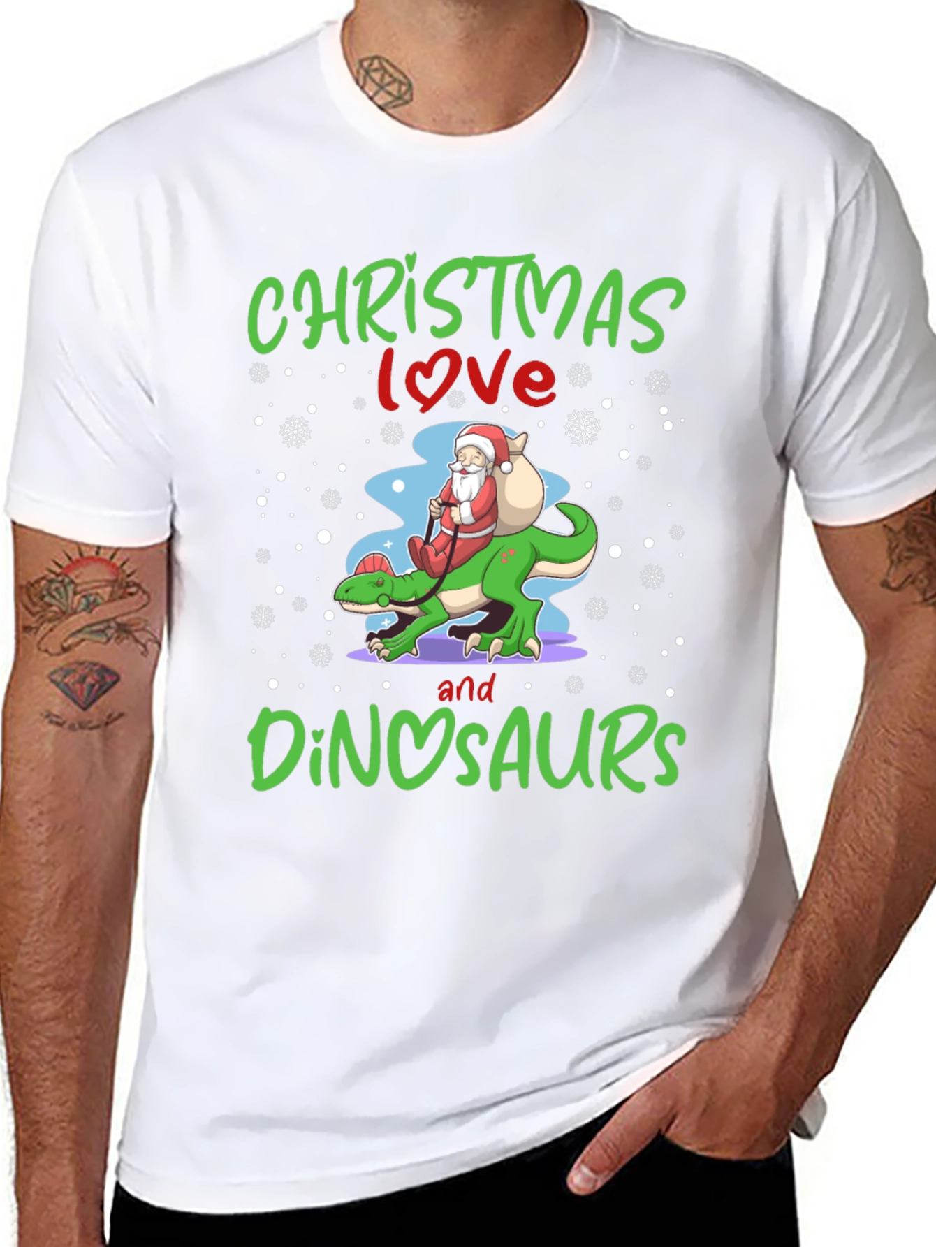 Christmas Love & Dinosaurs T-Shirt