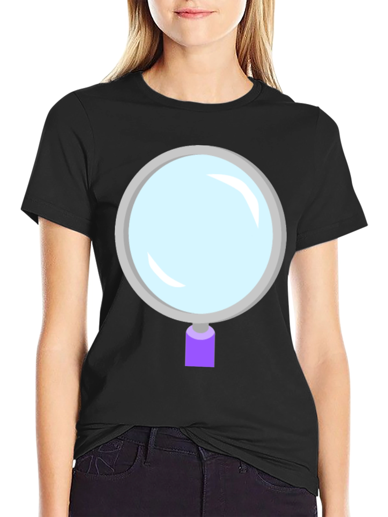 Cartoon Magnifying Glass Graphic Tee