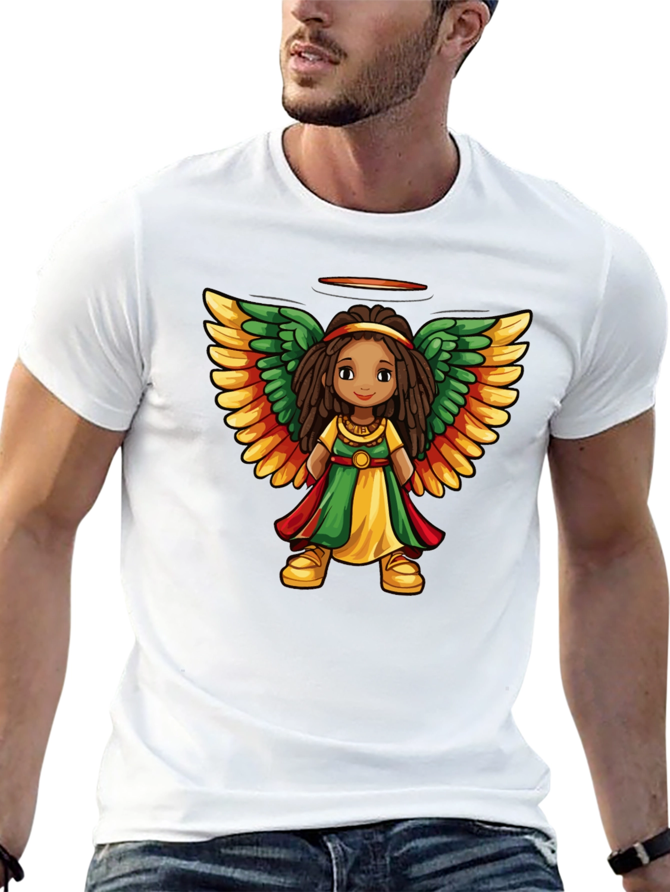 Rasta Angel T-Shirt - Unisex Graphic Tee