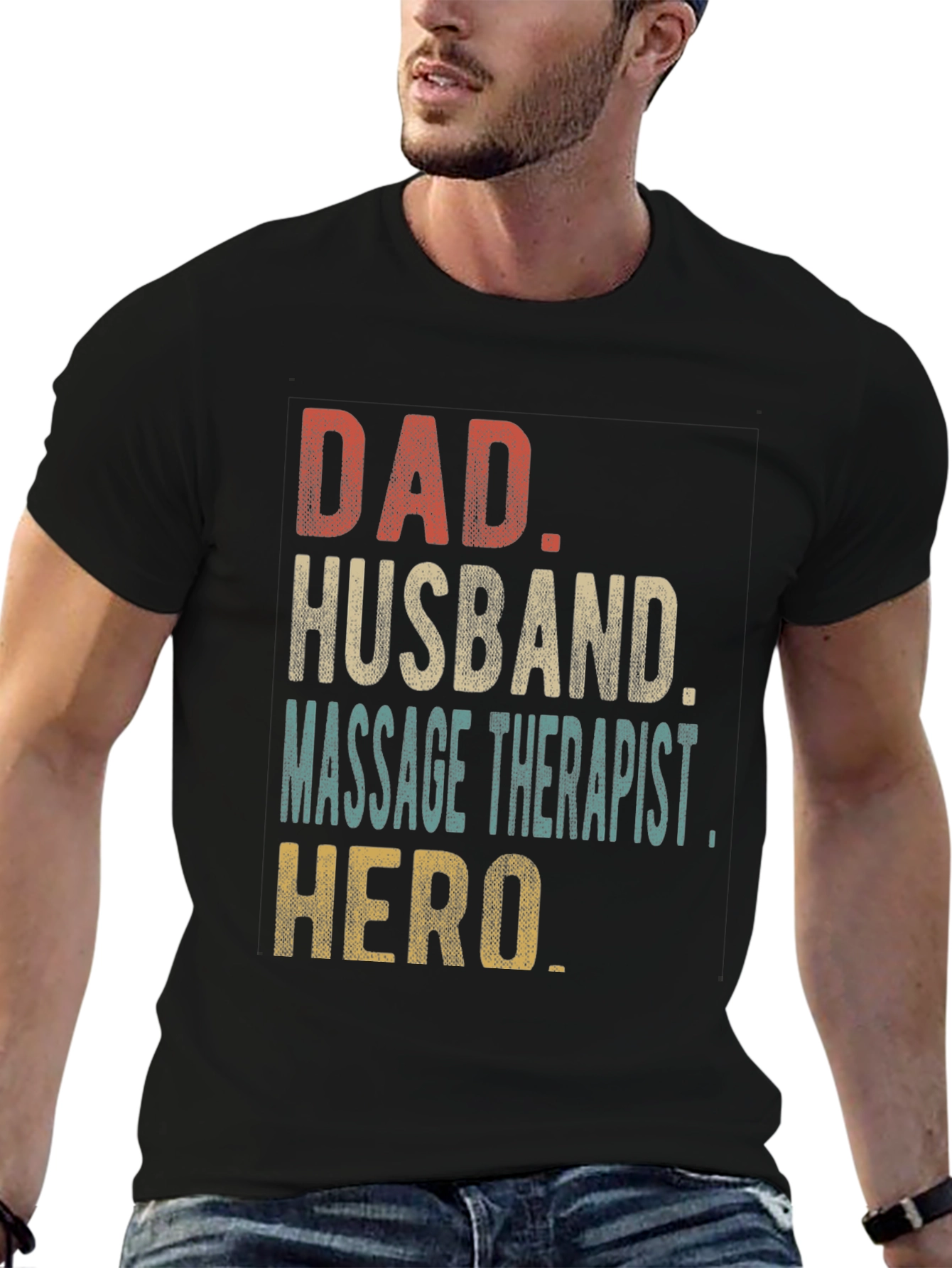 Dad Husband Massage Therapist Hero T-Shirt