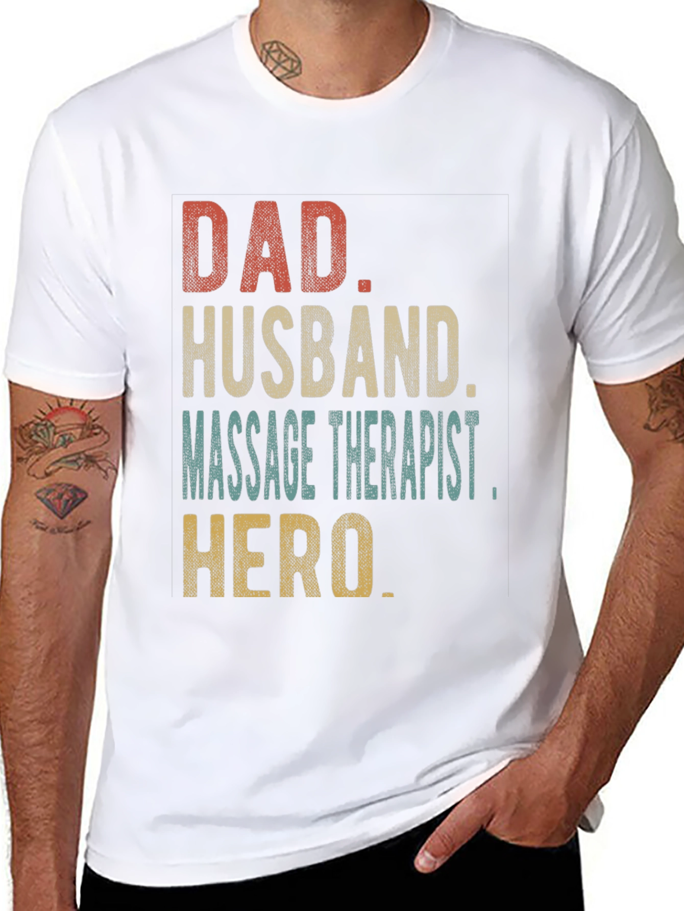 Dad Husband Massage Therapist Hero T-Shirt