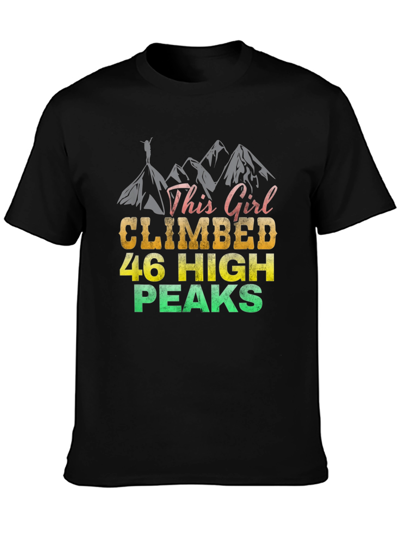 Climbed 46 High Peaks T-Shirt - Mountain Adventure