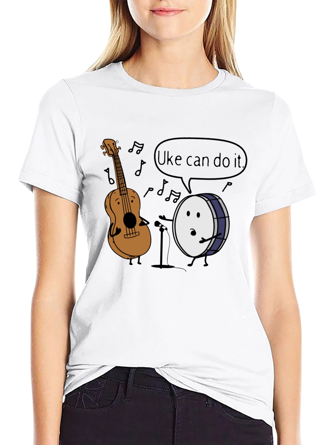 Uke Can Do It T-Shirt: Music Pun Tee