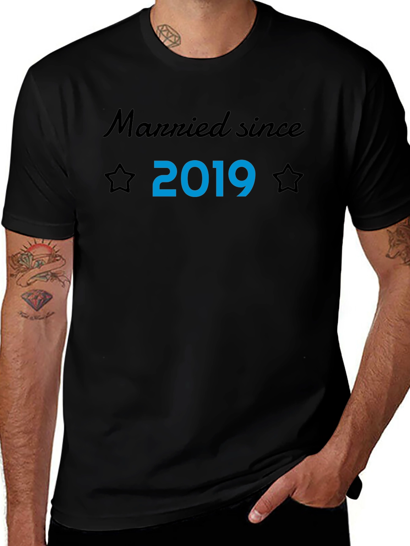 Married Since 2019 T-Shirt Husband Anniversary Gift