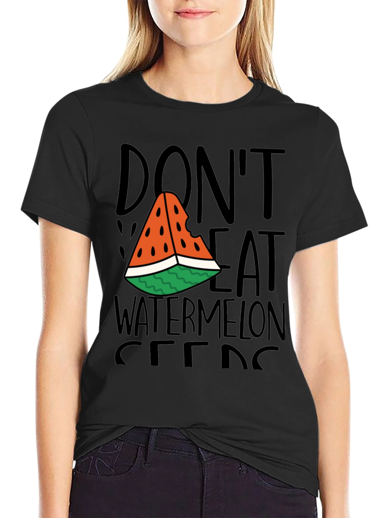 Dont Eat Watermelon Seeds Funny Graphic Tee